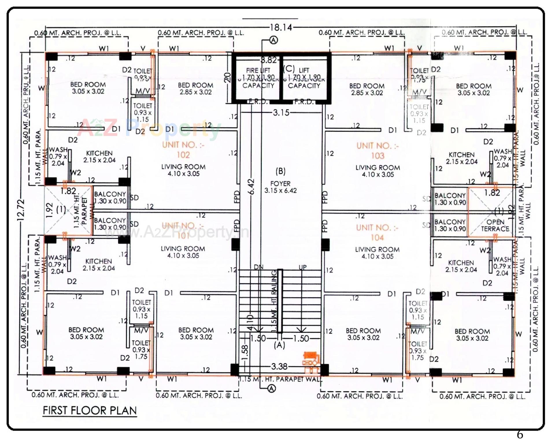 Layout of real estate project Ajnesh Appartment located at Rajpur--hirpur, Ahmedabad, Gujarat