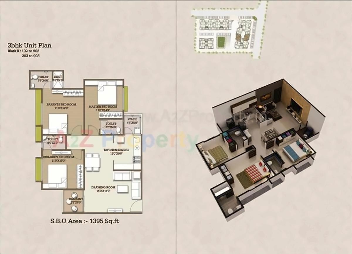 Layout of real estate project Akibah Heights located at Makarba, Ahmedabad, Gujarat