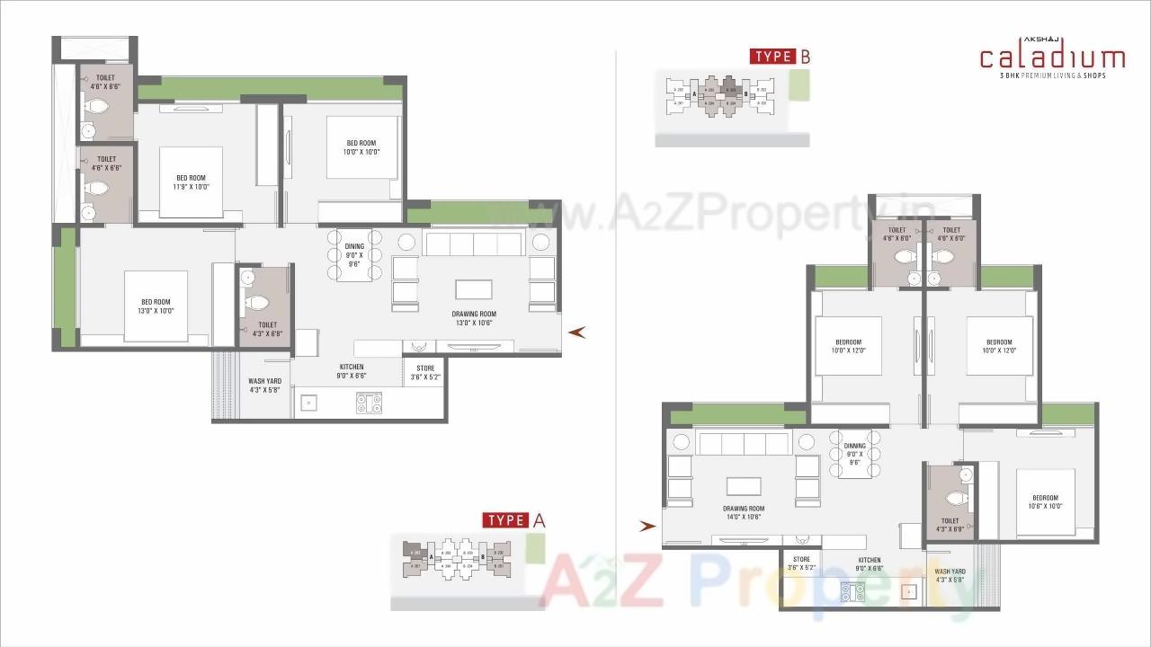 Layout of real estate project Akshaj Caladium located at Bhadaj, Ahmedabad, Gujarat