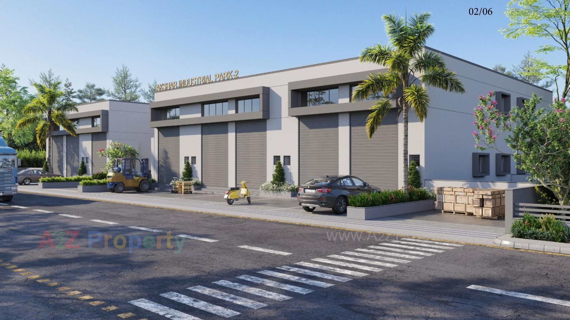 3D Elevation of real estate project Akshar Industrial Park located at Singarva, Ahmedabad, Gujarat