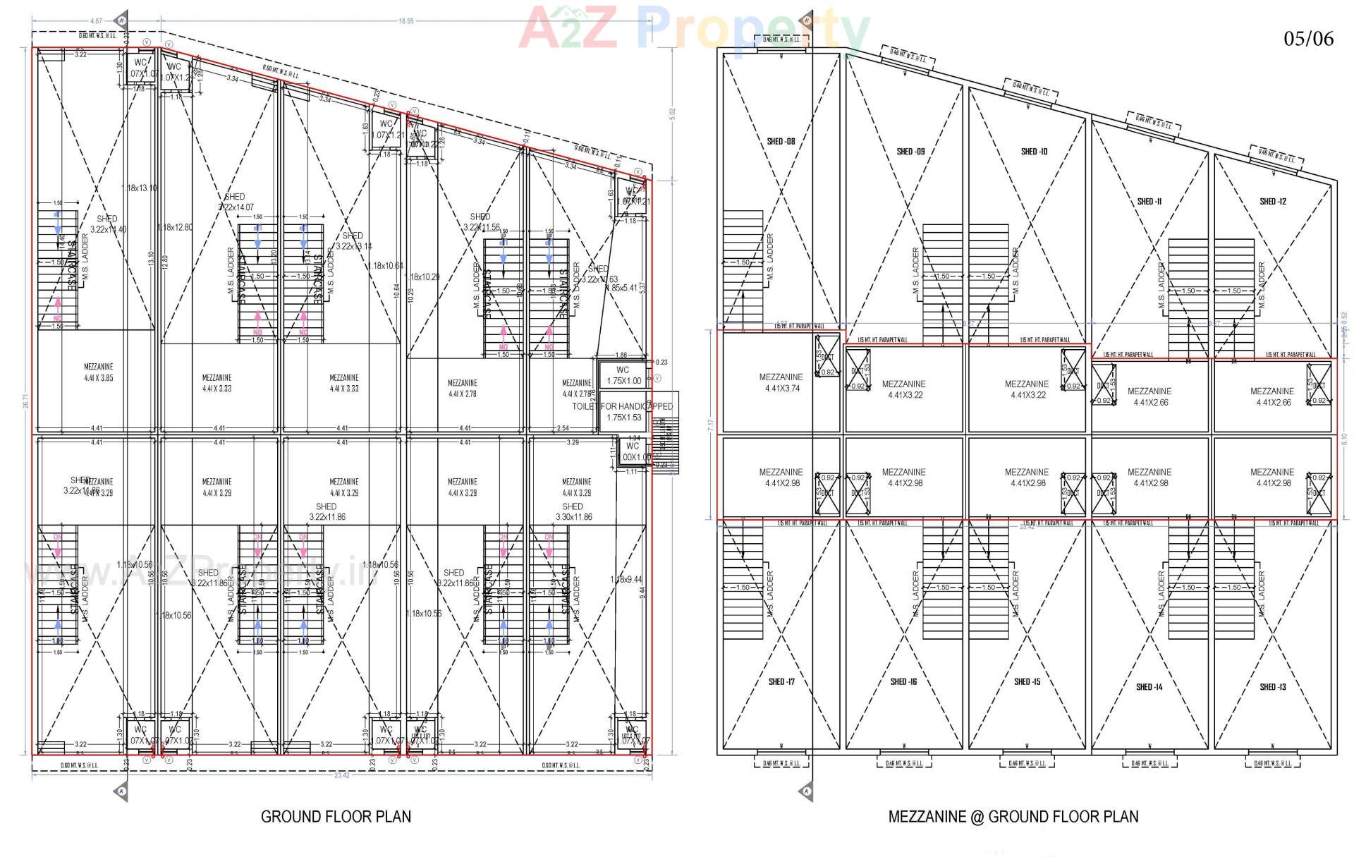 Layout of real estate project Akshar Industrial Park located at Singarva, Ahmedabad, Gujarat