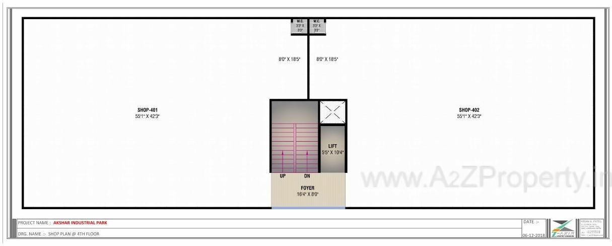 Layout of real estate project Akshar Industrial Park located at Odhav, Ahmedabad, Gujarat