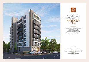 Elevation of real estate project Akshar Luxuria located at Ghuma, Ahmedabad, Gujarat