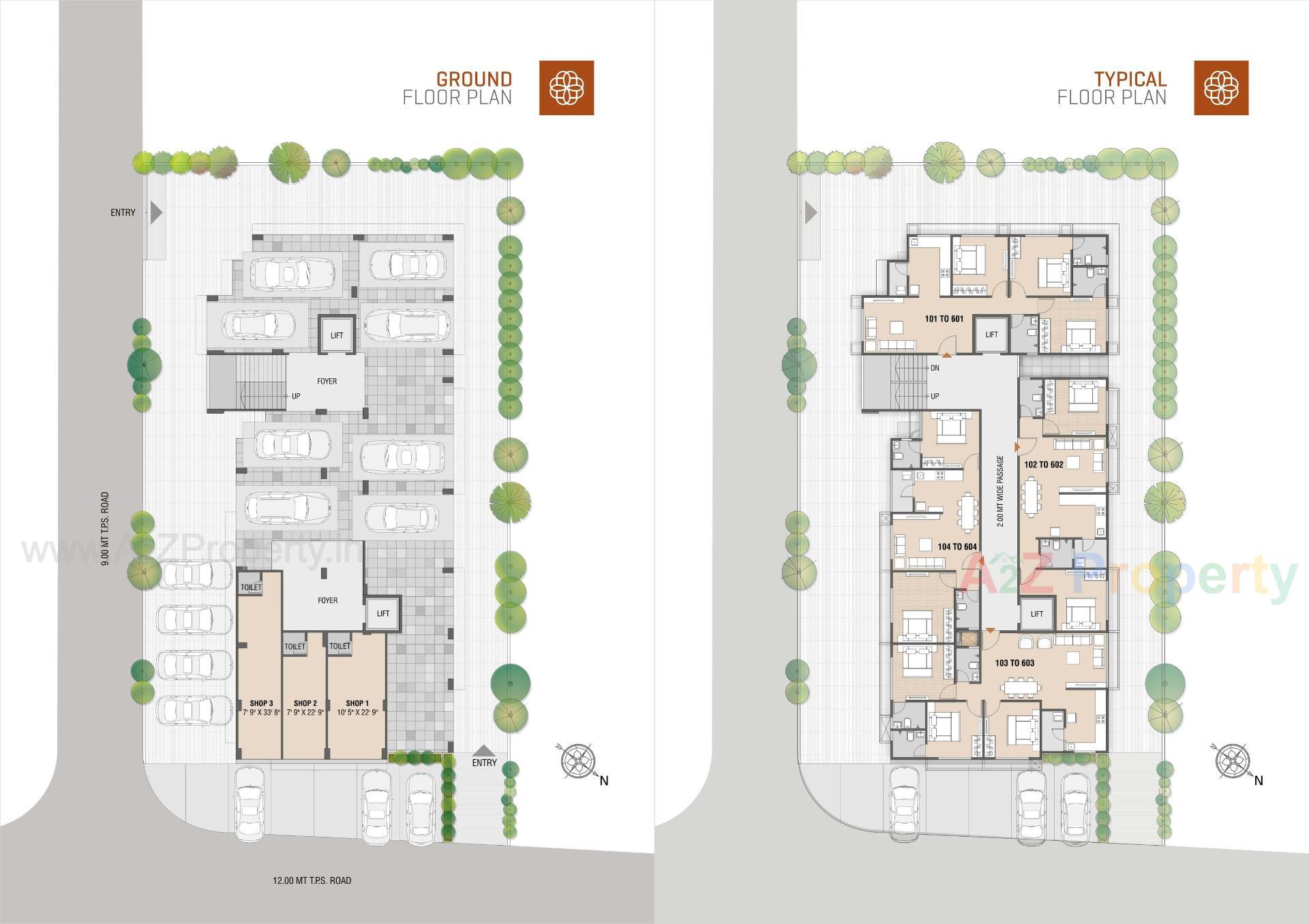 Layout of real estate project Akshar Luxuria located at Ghuma, Ahmedabad, Gujarat