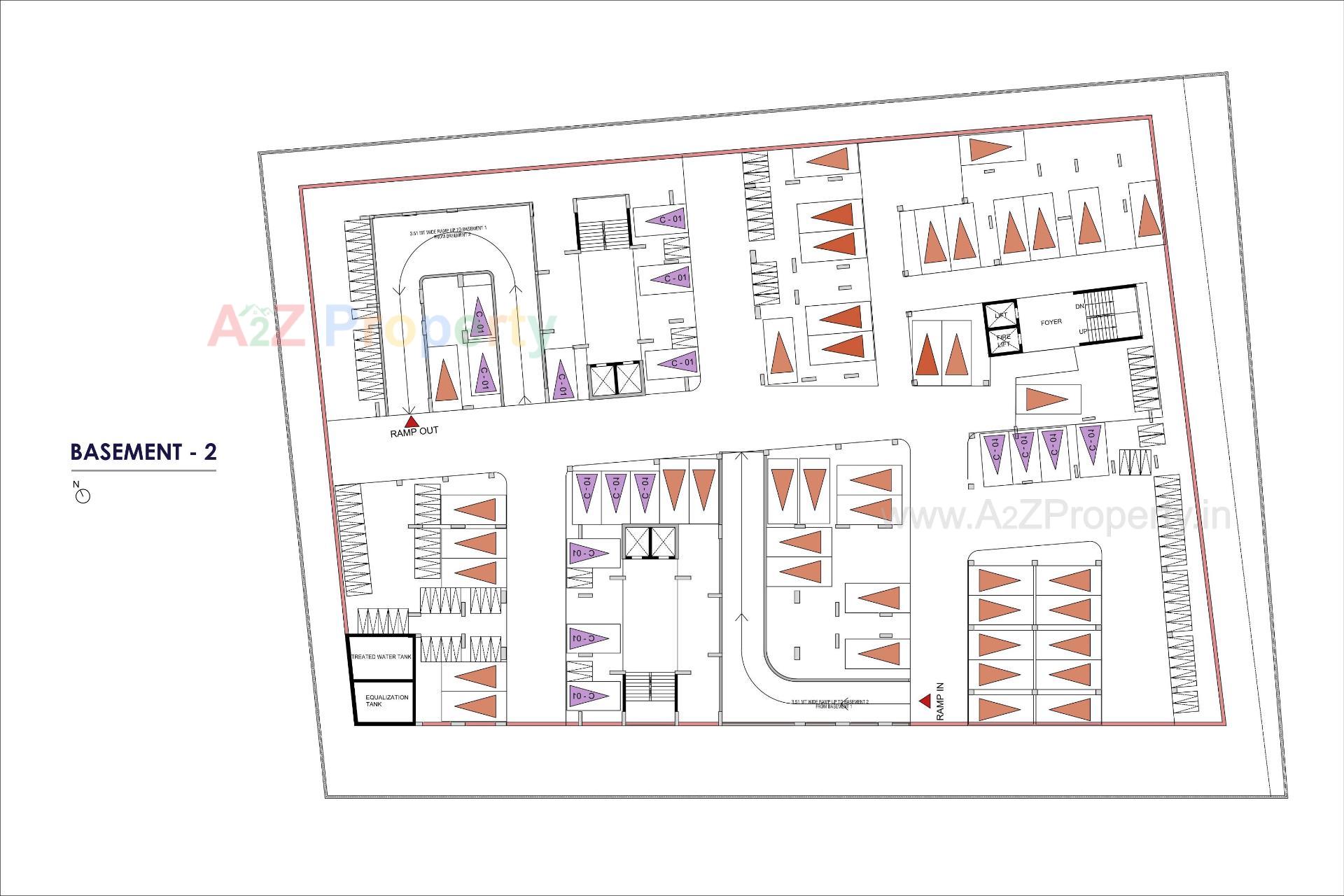 Layout of real estate project Akshar Ocean Pearl located at Ambali, Ahmedabad, Gujarat