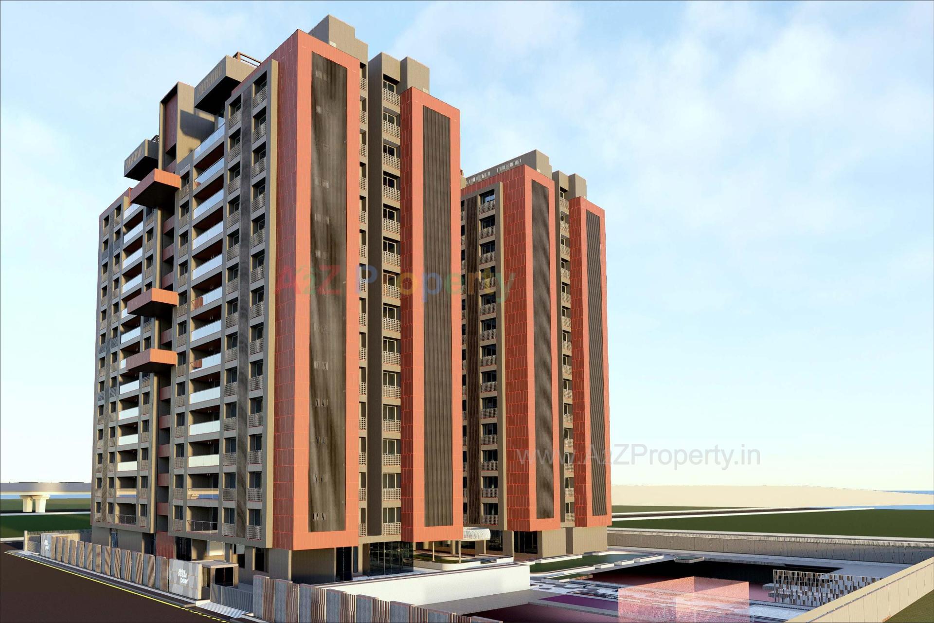 3D Elevation of real estate project Akshar Ocean Pearl located at Ambali, Ahmedabad, Gujarat