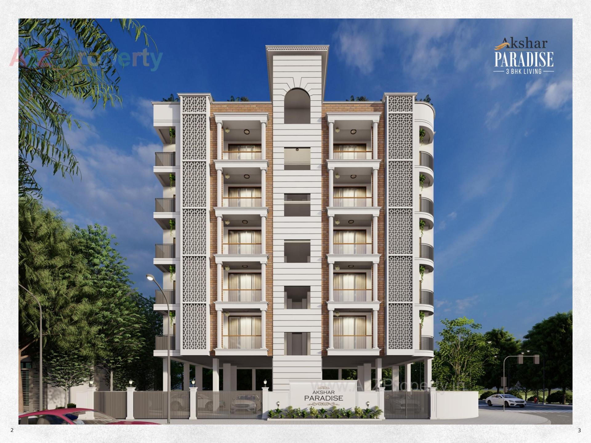 3D Elevation of real estate project Akshar Paradise located at Paldi, Ahmedabad, Gujarat