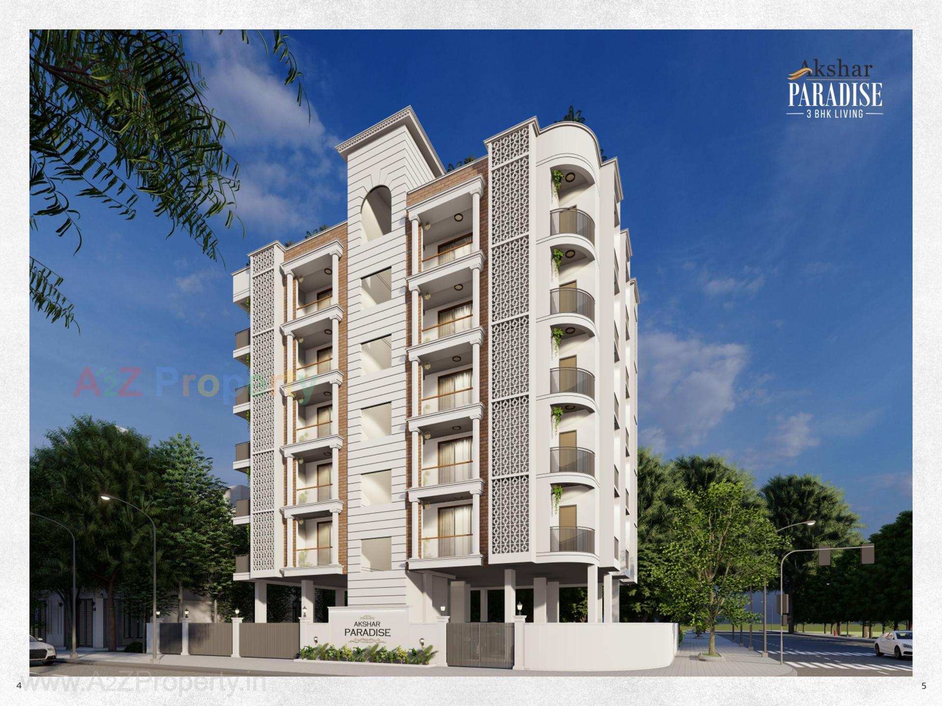 3D Elevation of real estate project Akshar Paradise located at Paldi, Ahmedabad, Gujarat