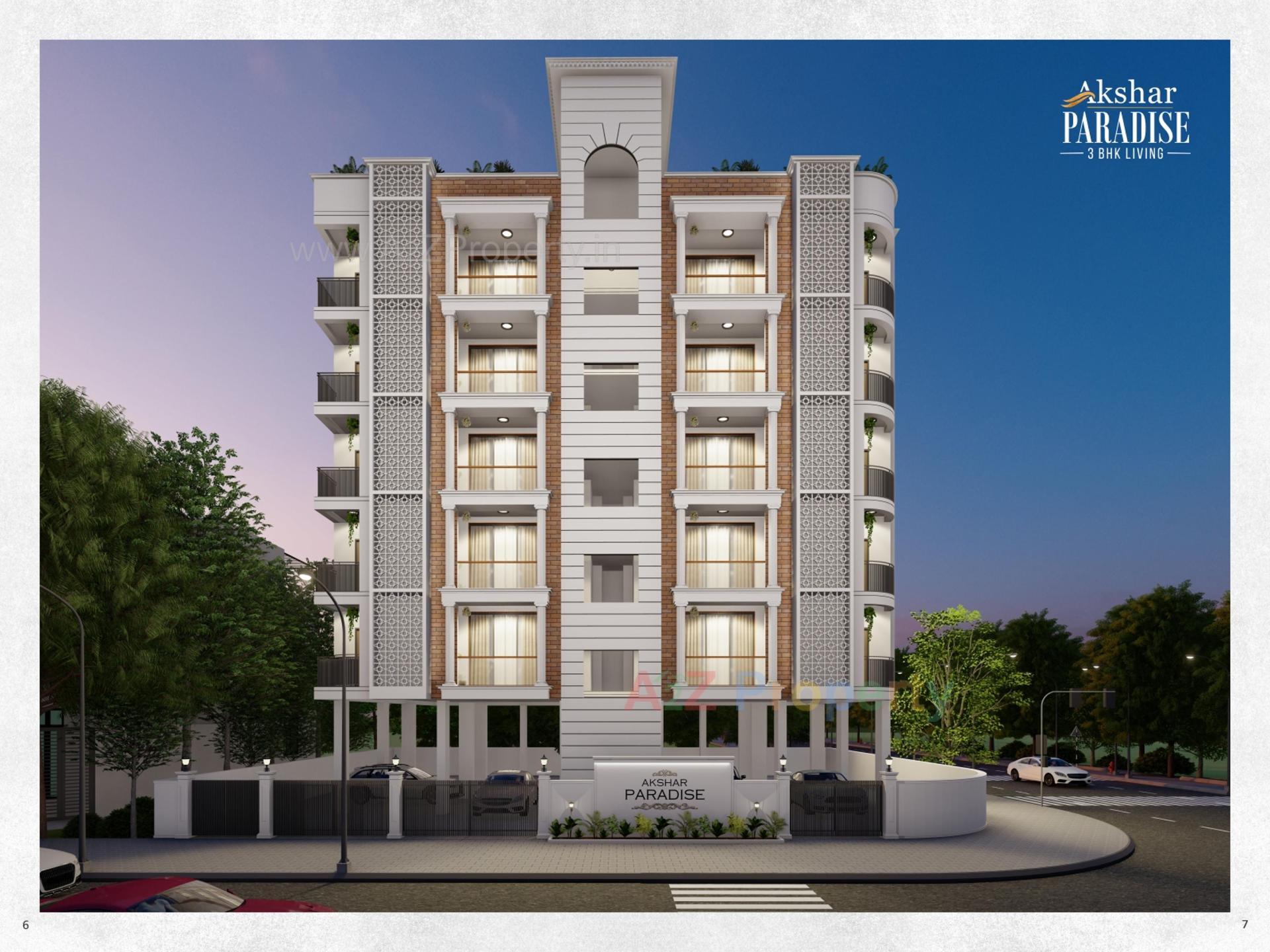 3D Elevation of real estate project Akshar Paradise located at Paldi, Ahmedabad, Gujarat