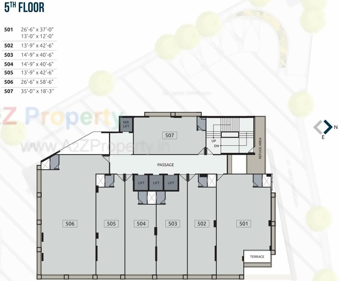 Layout of real estate project Akshar Square located at Bodakdev, Ahmedabad, Gujarat