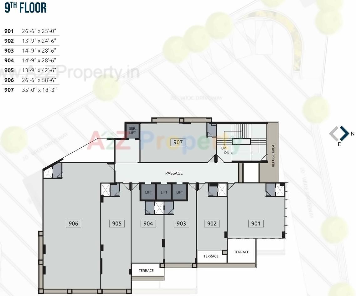 Layout of real estate project Akshar Square located at Bodakdev, Ahmedabad, Gujarat
