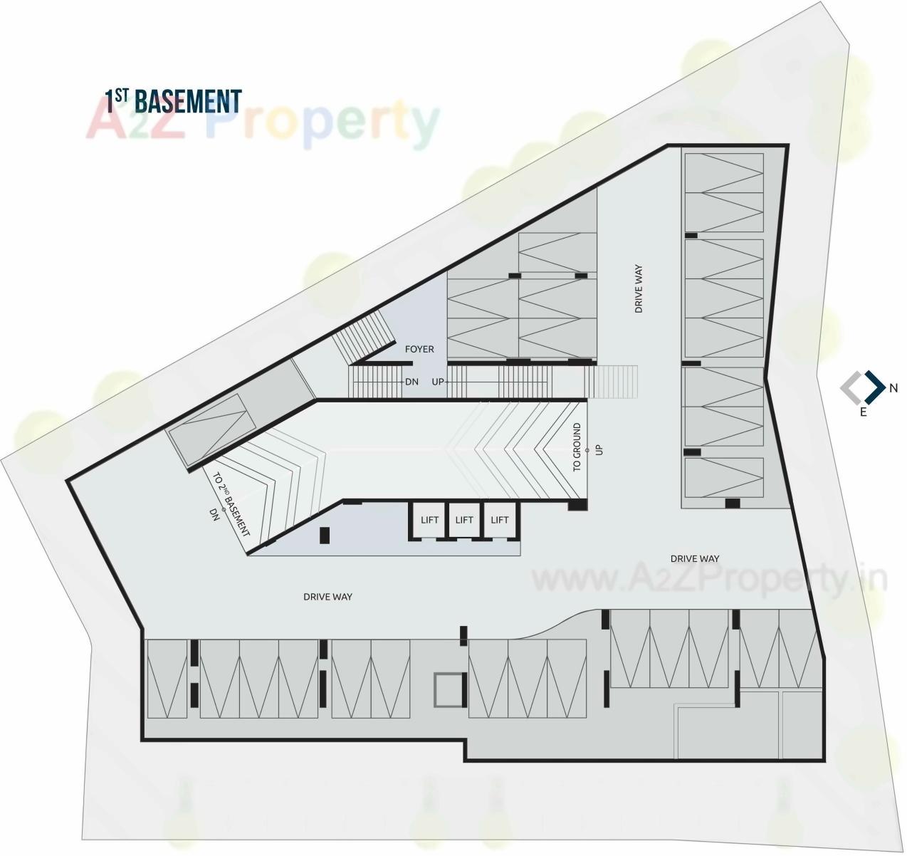 Layout of real estate project Akshar Square located at Bodakdev, Ahmedabad, Gujarat