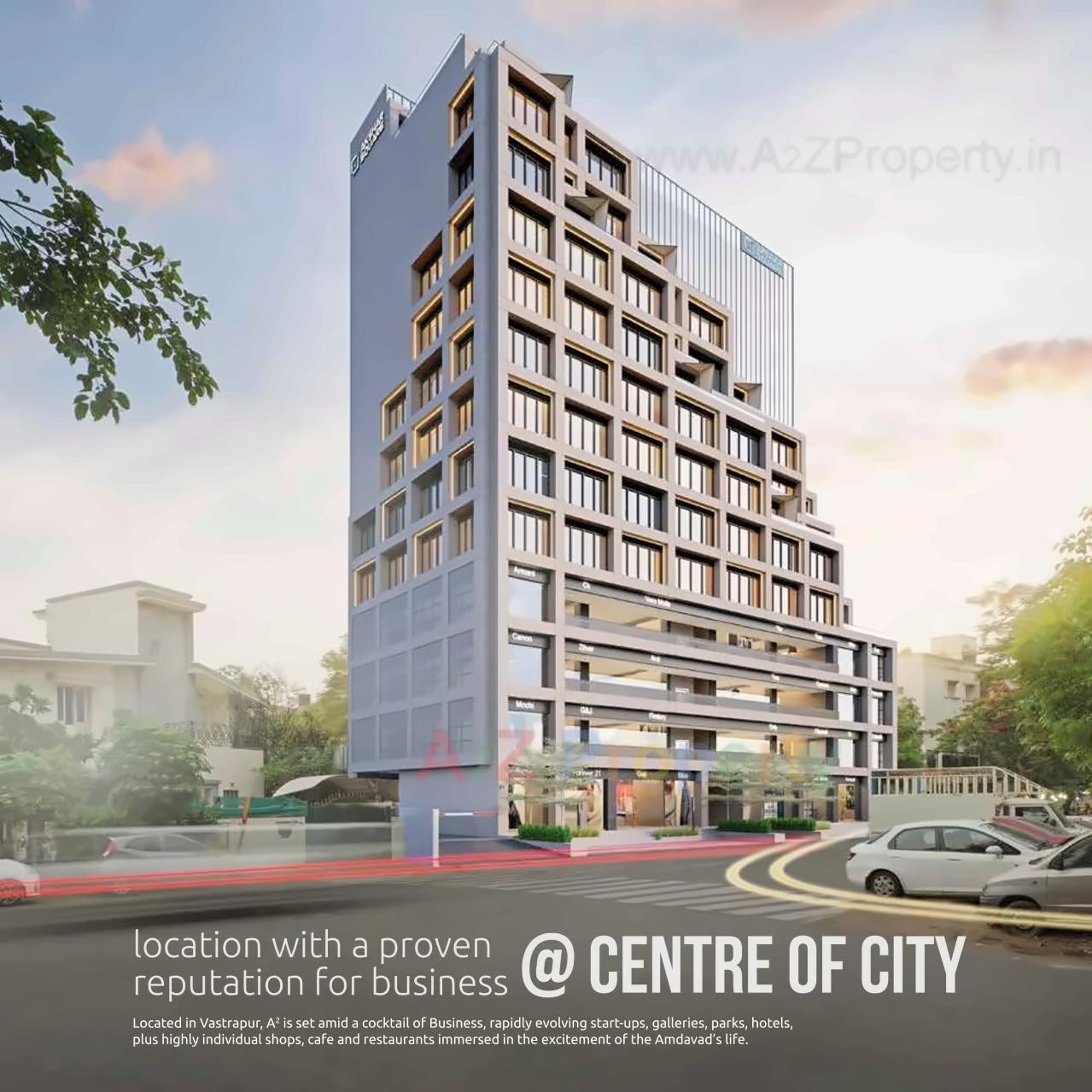 3D Elevation of real estate project Akshar Square located at Bodakdev, Ahmedabad, Gujarat