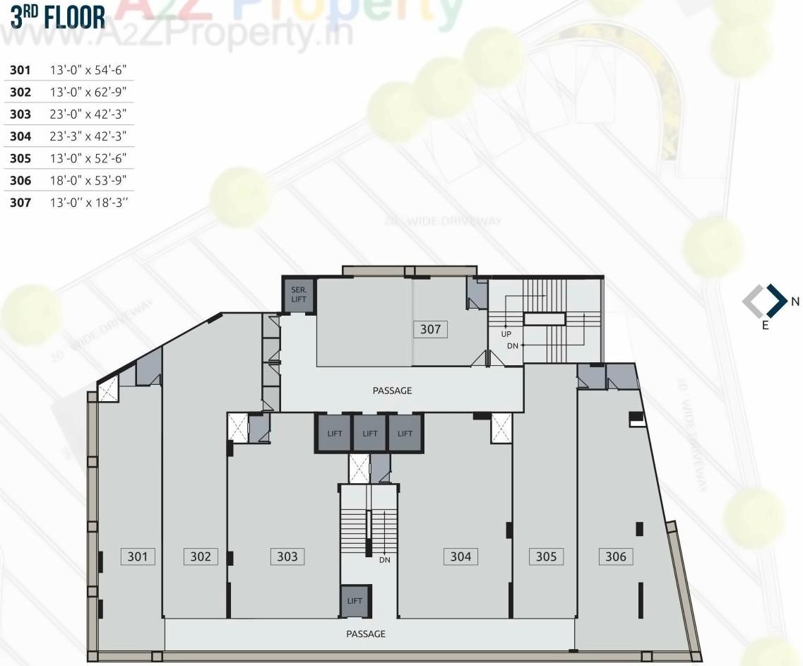 Layout of real estate project Akshar Square located at Bodakdev, Ahmedabad, Gujarat