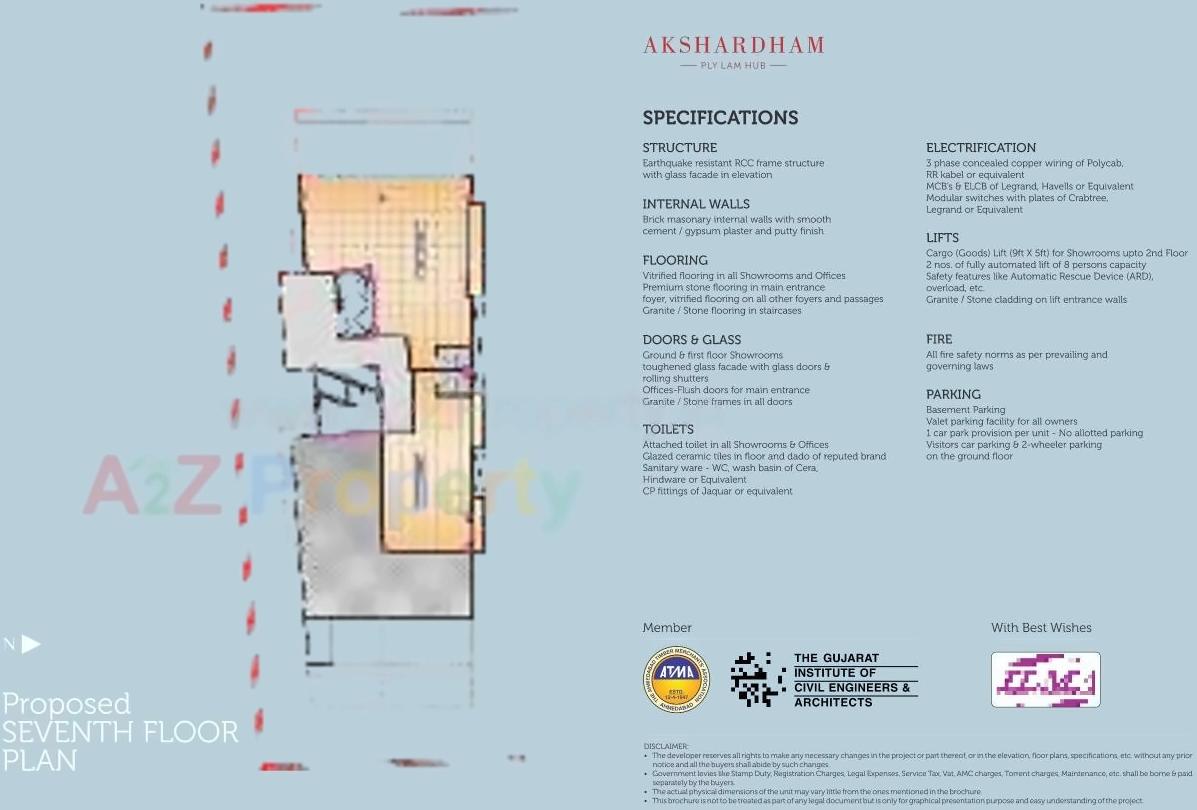 Layout of real estate project Akshardham Complex located at Jamalpur, Ahmedabad, Gujarat