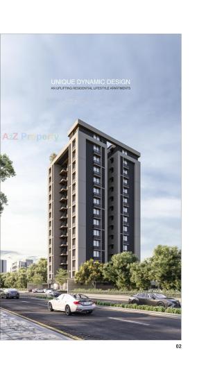 Elevation of real estate project Aksharth Elegance located at Tragad, Ahmedabad, Gujarat