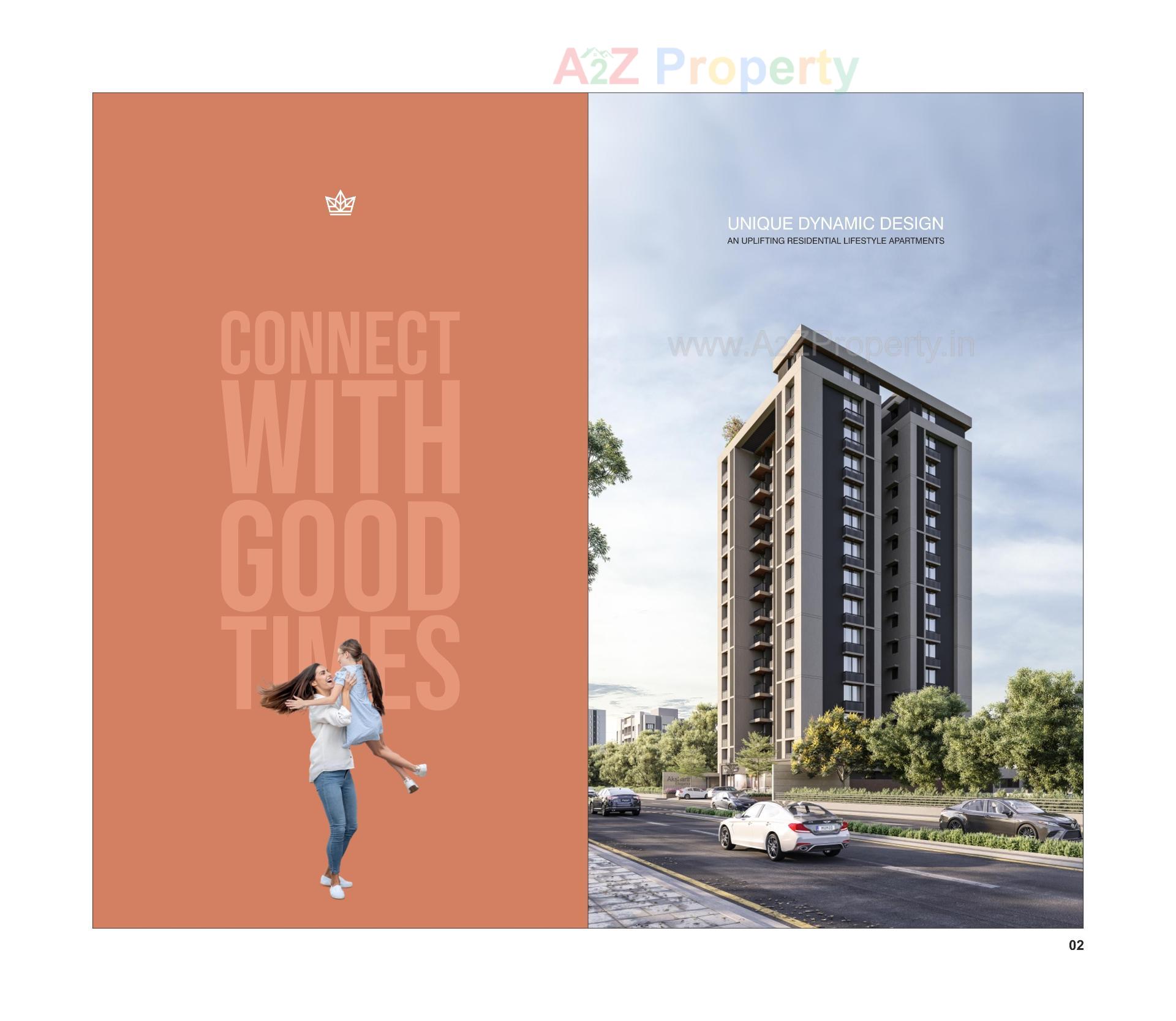 3D Elevation of real estate project Aksharth Elegance located at Tragad, Ahmedabad, Gujarat