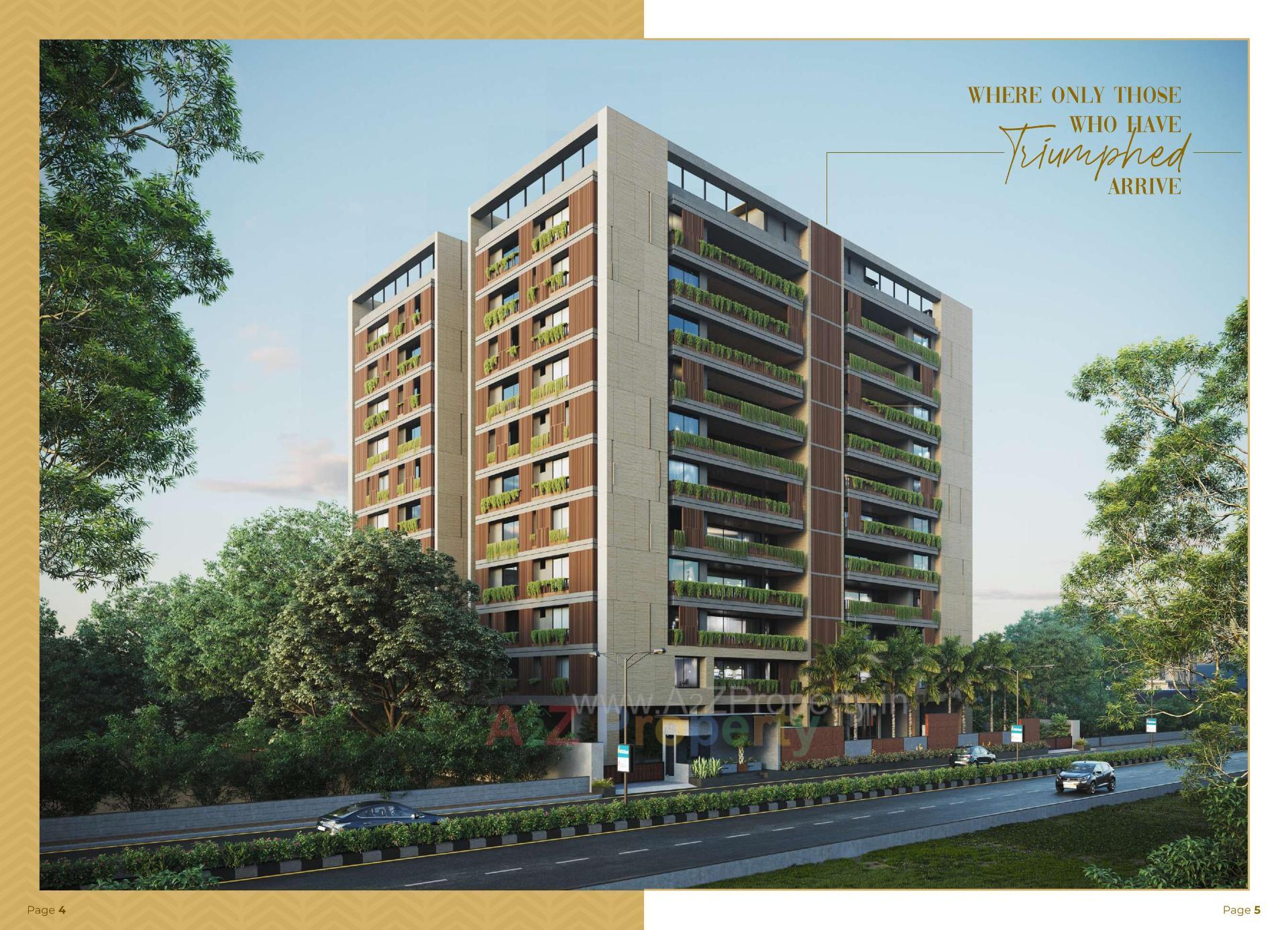 3D Elevation of real estate project Akshat Hazel located at Sola, Ahmedabad, Gujarat
