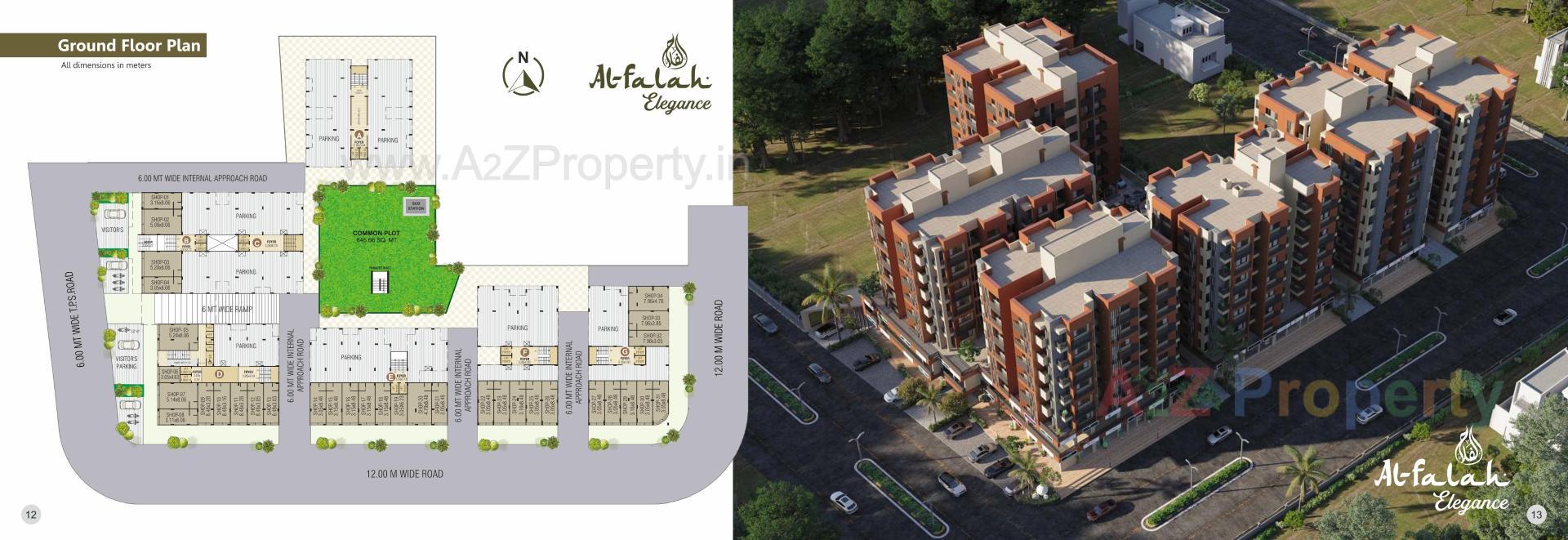 Layout of real estate project Al Falah Elegance located at Vatva, Ahmedabad, Gujarat