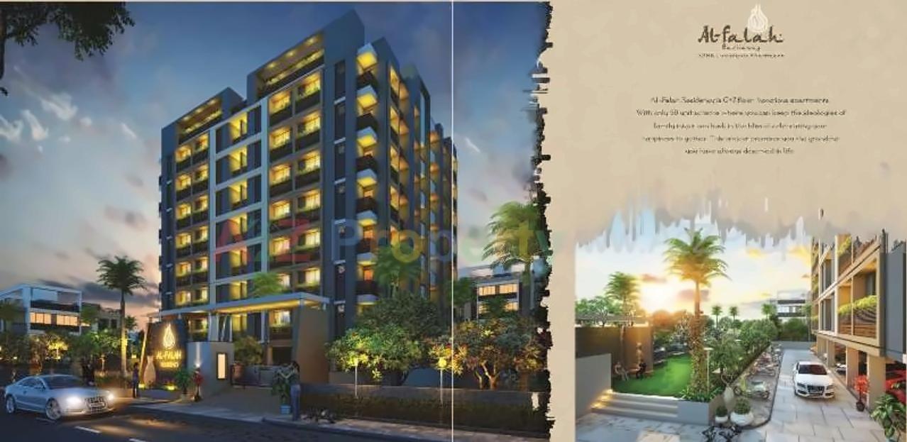 3D Elevation of real estate project Al Falah Residency located at City, Ahmedabad, Gujarat
