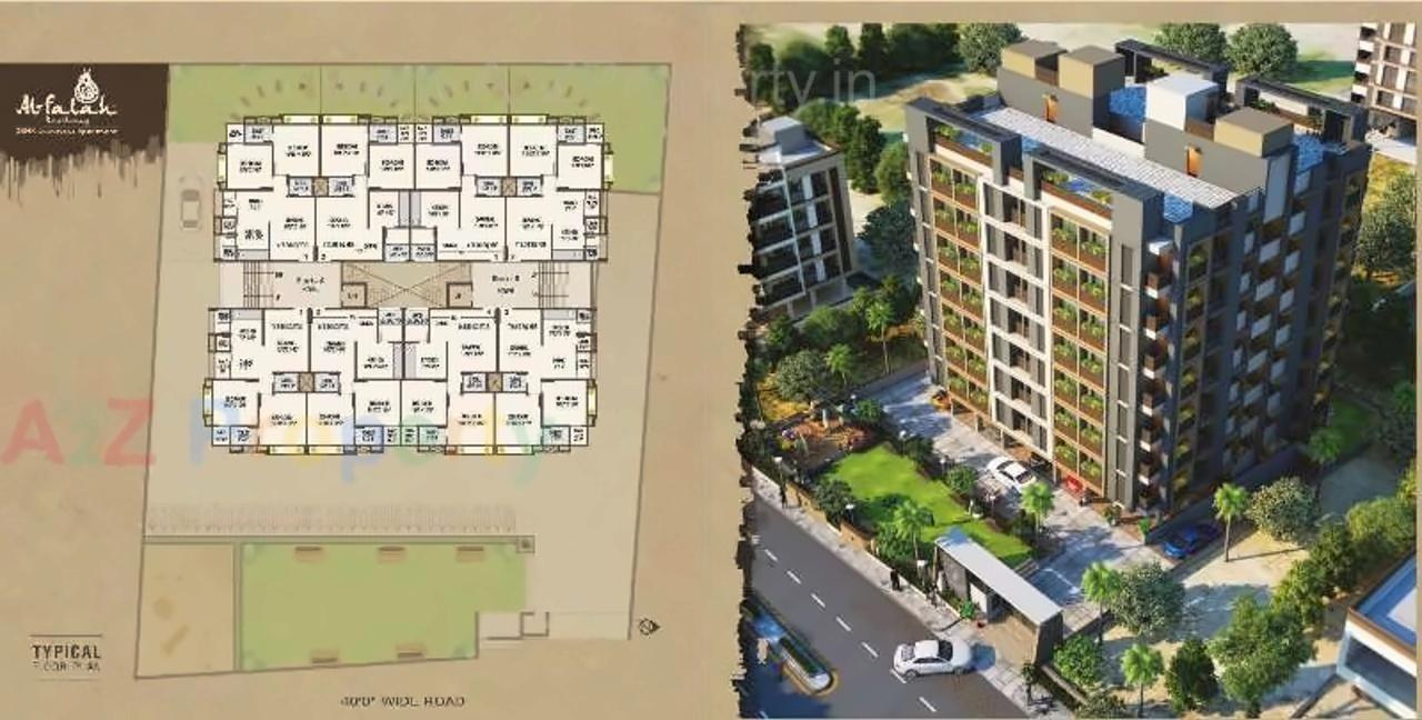 Layout of real estate project Al Falah Residency located at City, Ahmedabad, Gujarat
