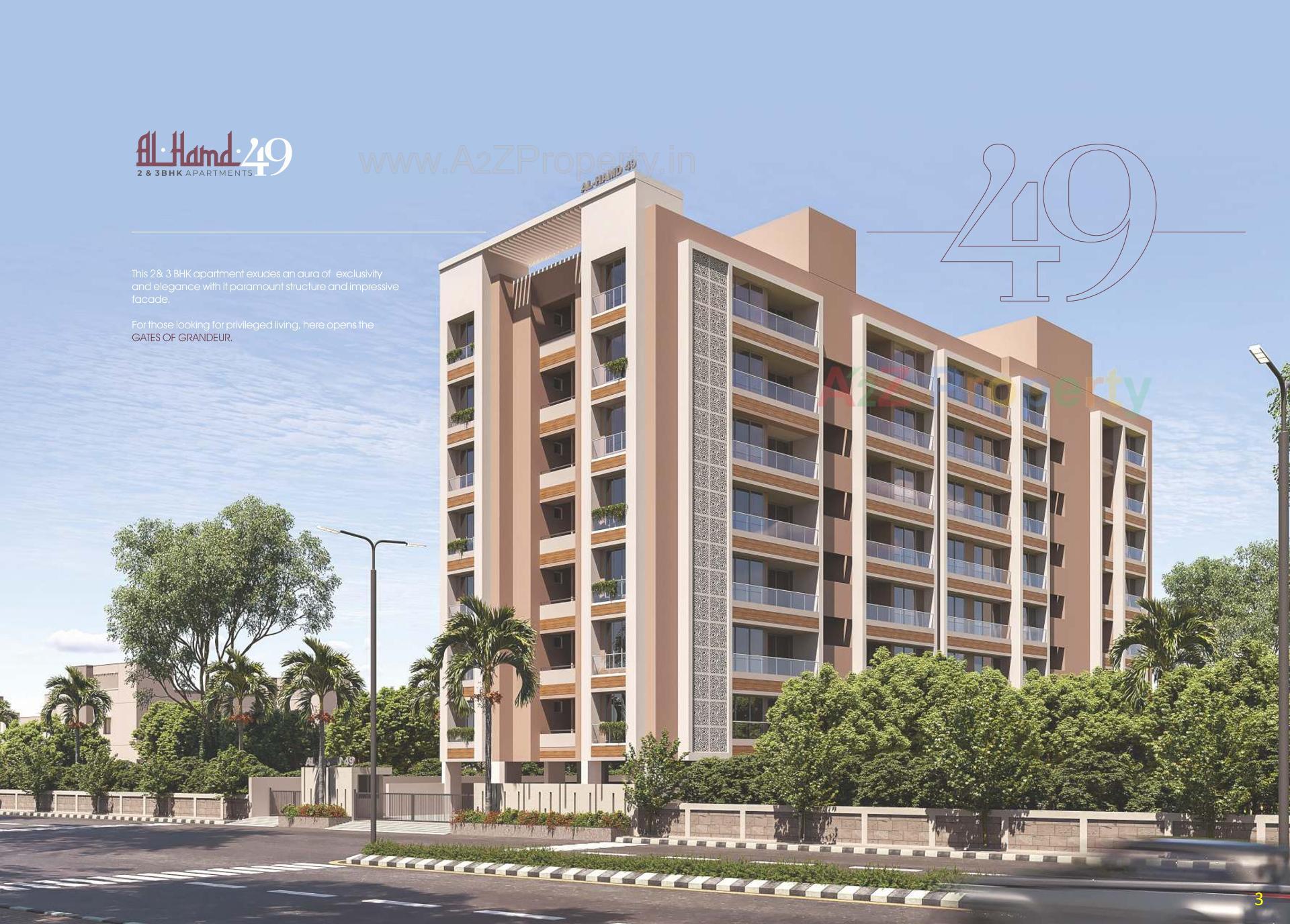 3D Elevation of real estate project Al Hamd located at Okaf, Ahmedabad, Gujarat