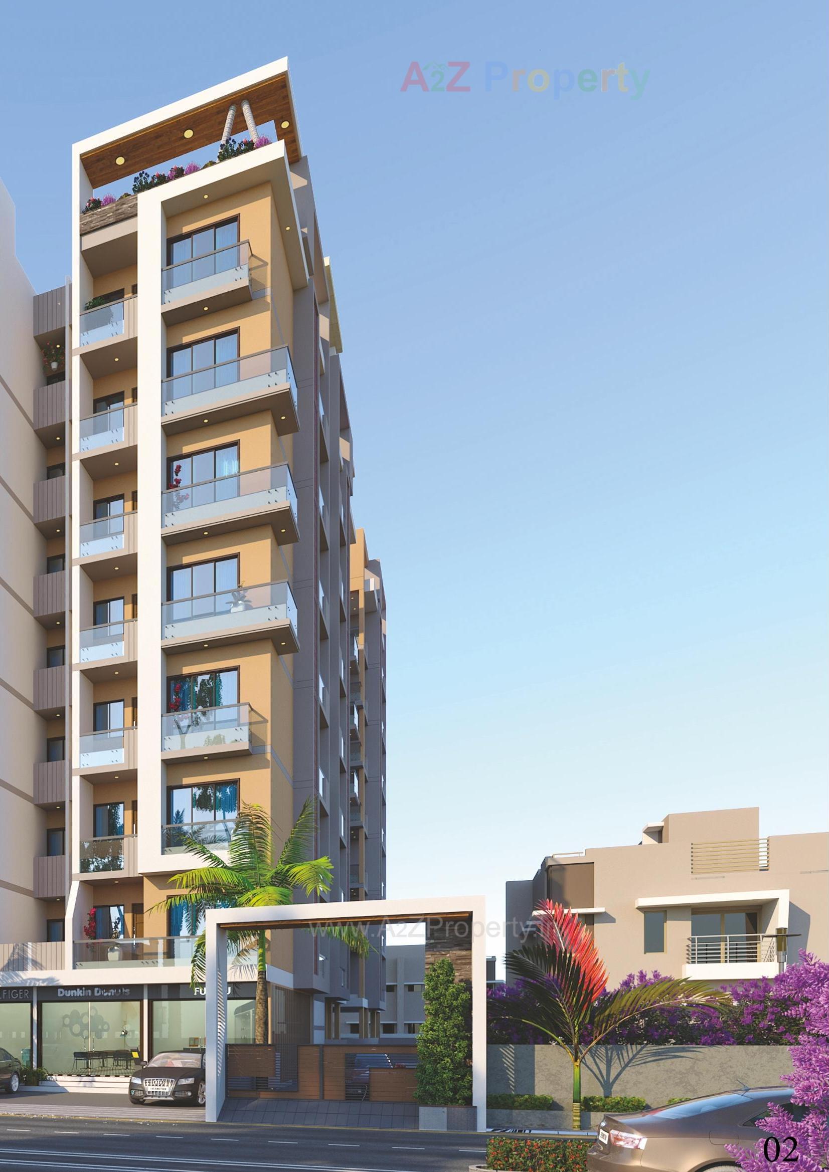 3D Elevation of real estate project Al Hamd Ii located at Sarkhej, Ahmedabad, Gujarat