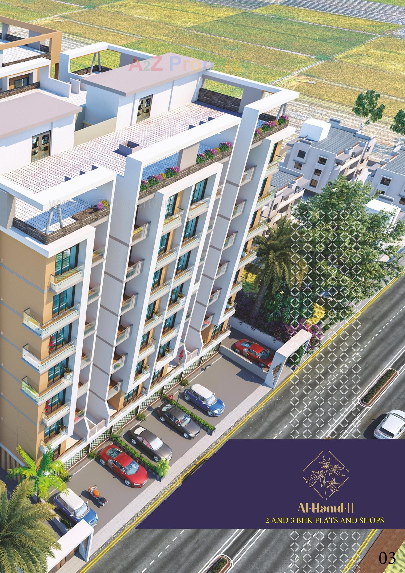 3D Elevation of real estate project Al Hamd Ii located at Sarkhej, Ahmedabad, Gujarat
