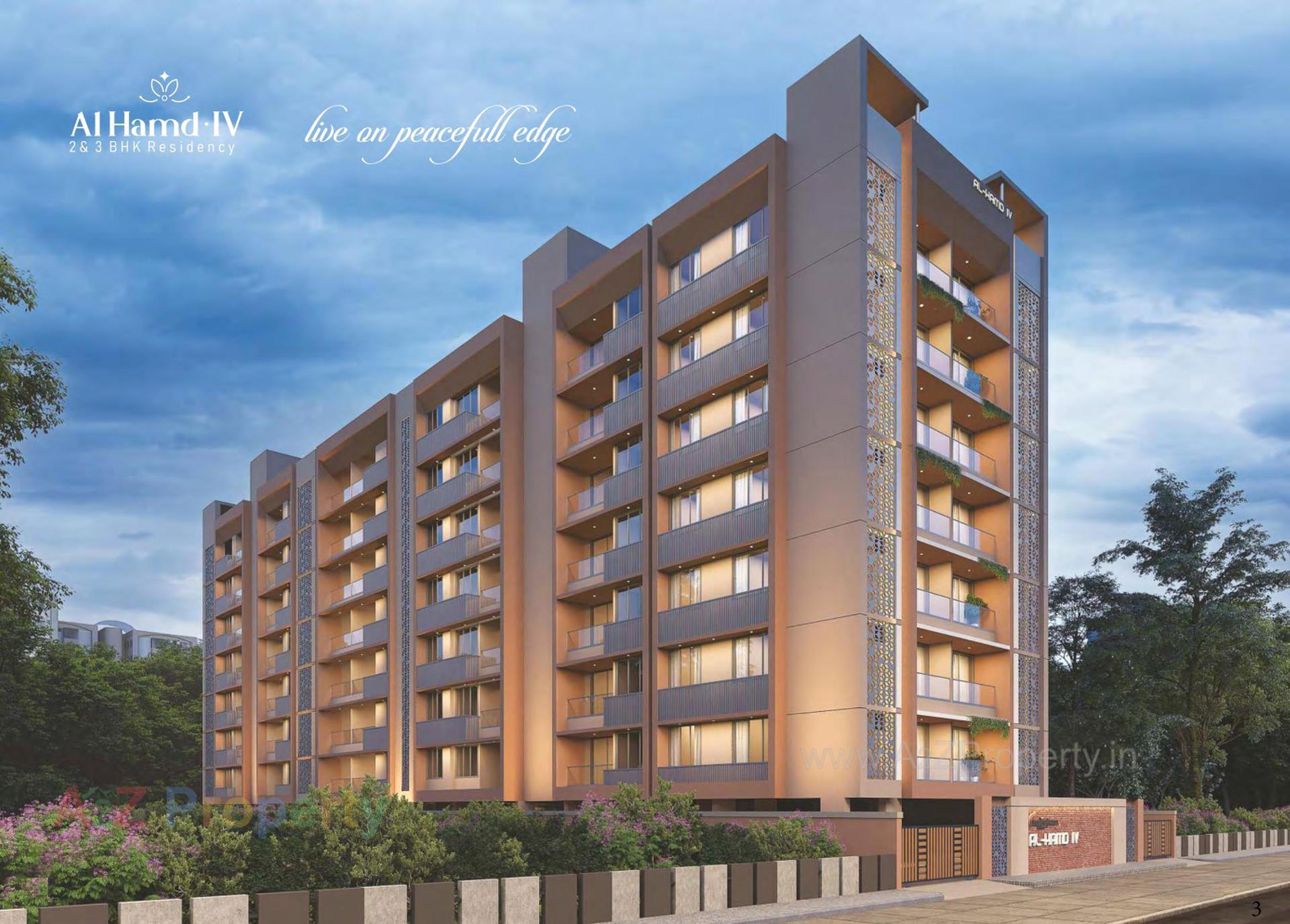 3D Elevation of real estate project Al Hamd located at Okaf, Ahmedabad, Gujarat