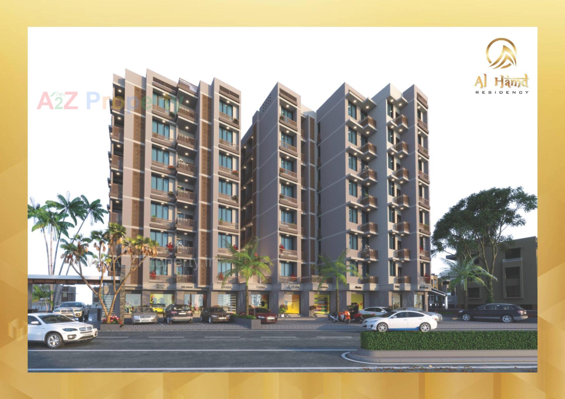 3D Elevation of real estate project Al Hamd Residency located at Ahmedabad, Ahmedabad, Gujarat