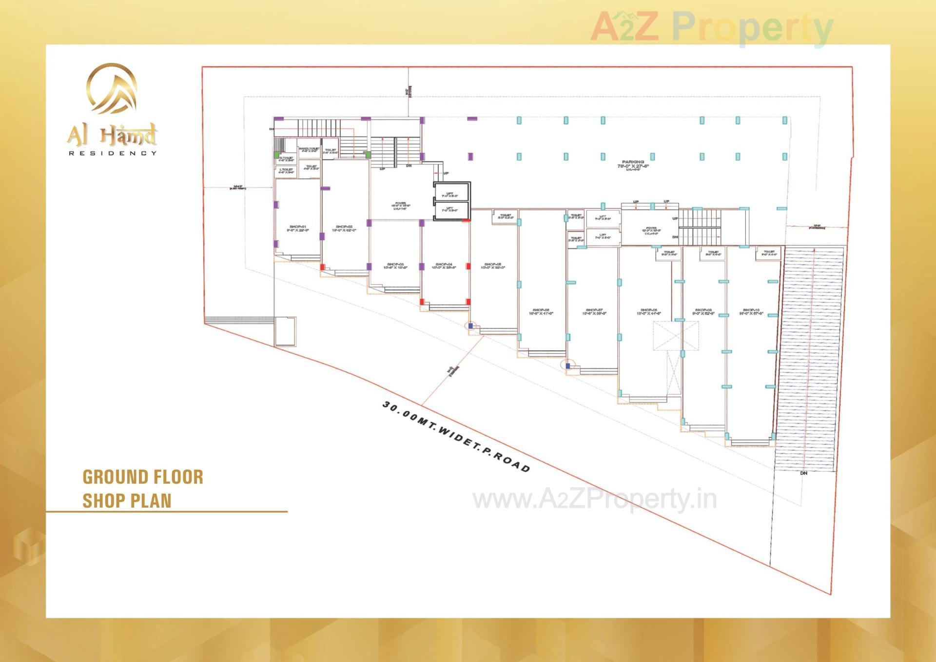 Layout of real estate project Al Hamd Residency located at Ahmedabad, Ahmedabad, Gujarat