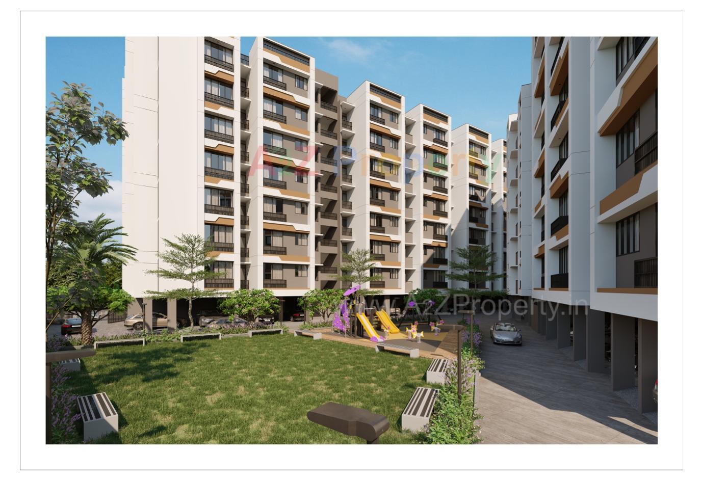 3D Elevation of real estate project Al Maseera Residency located at Vatva, Ahmedabad, Gujarat