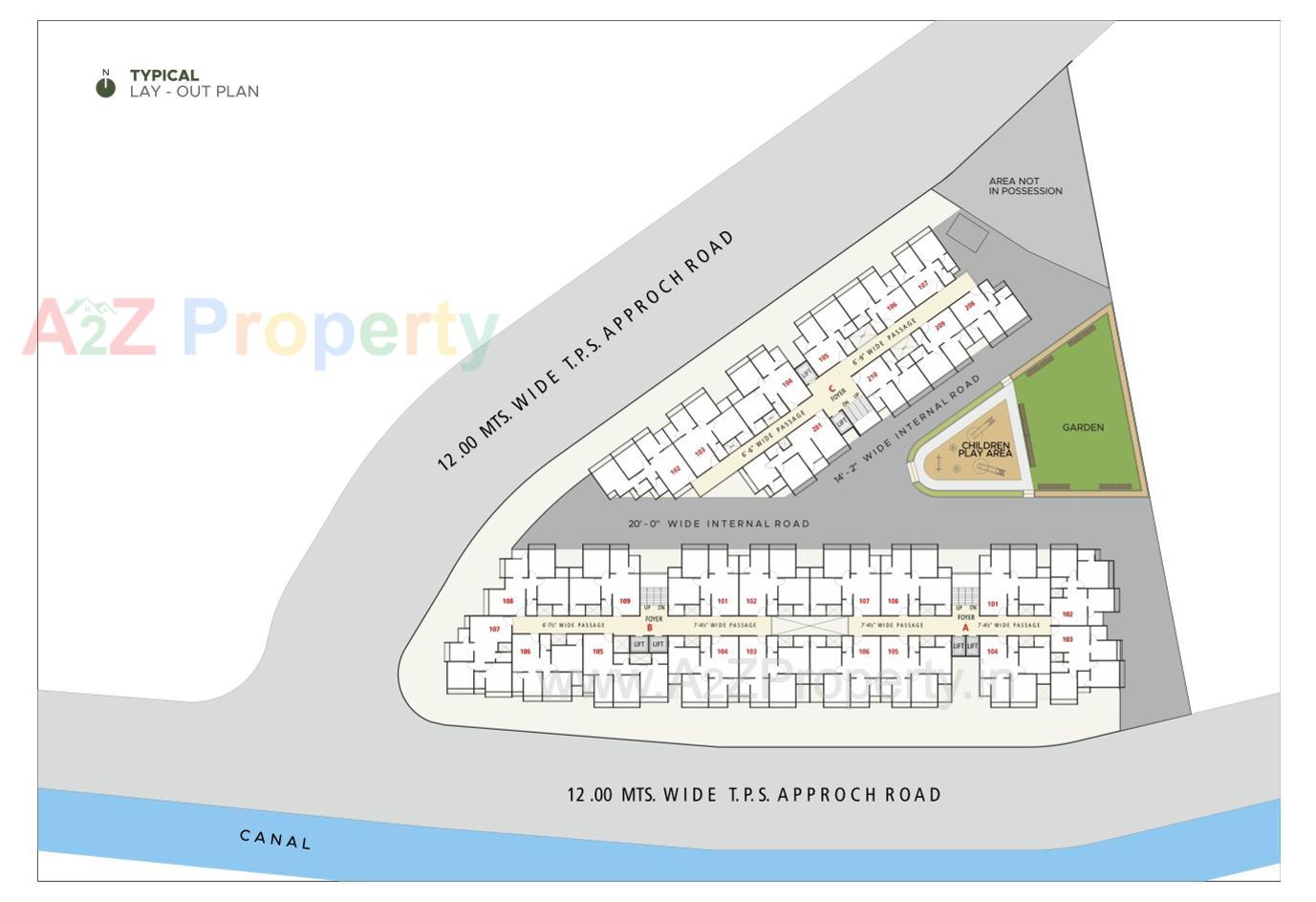 Layout of real estate project Al Maseera Residency located at Vatva, Ahmedabad, Gujarat