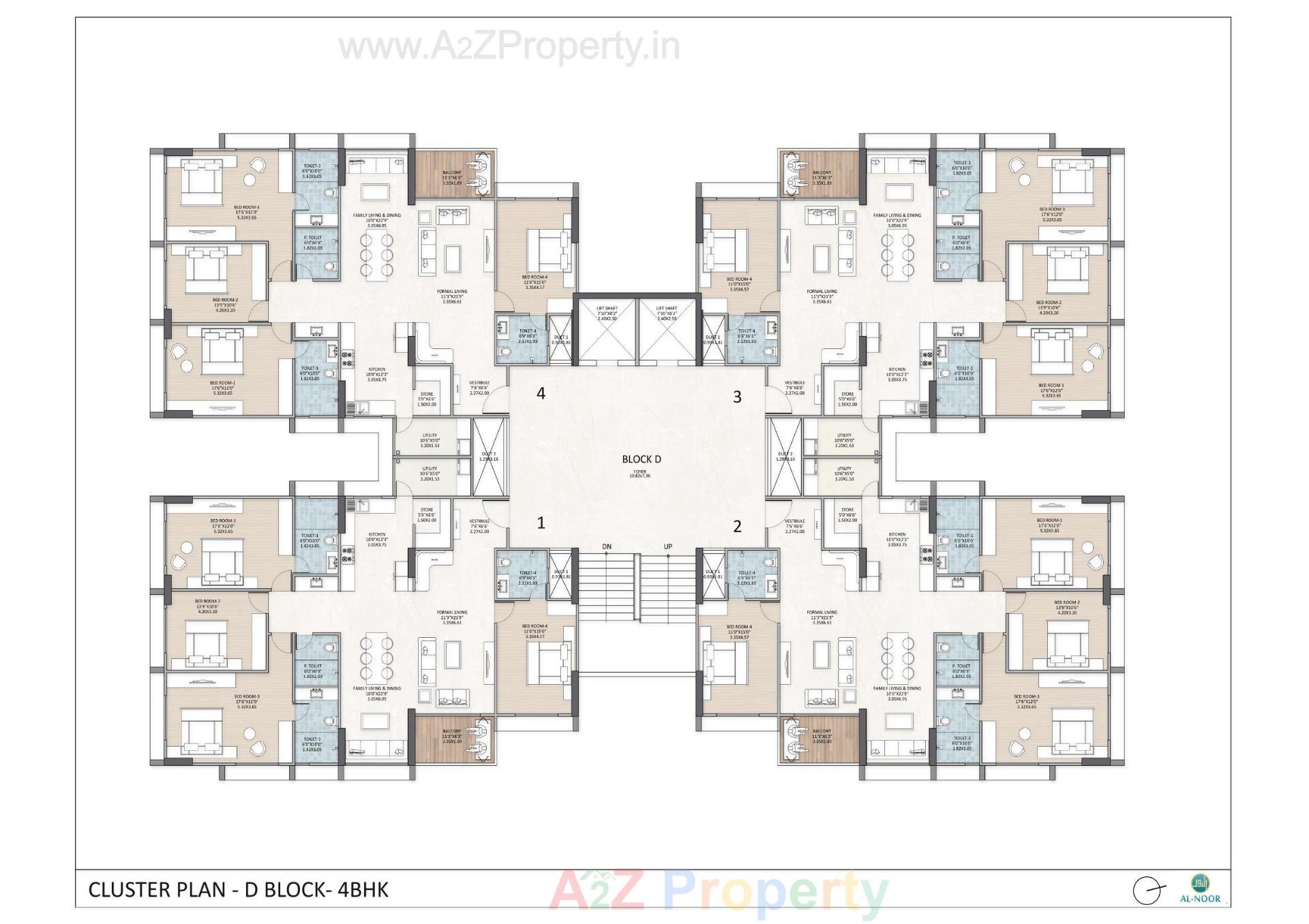 Layout of real estate project Al Noor located at Makarba, Ahmedabad, Gujarat