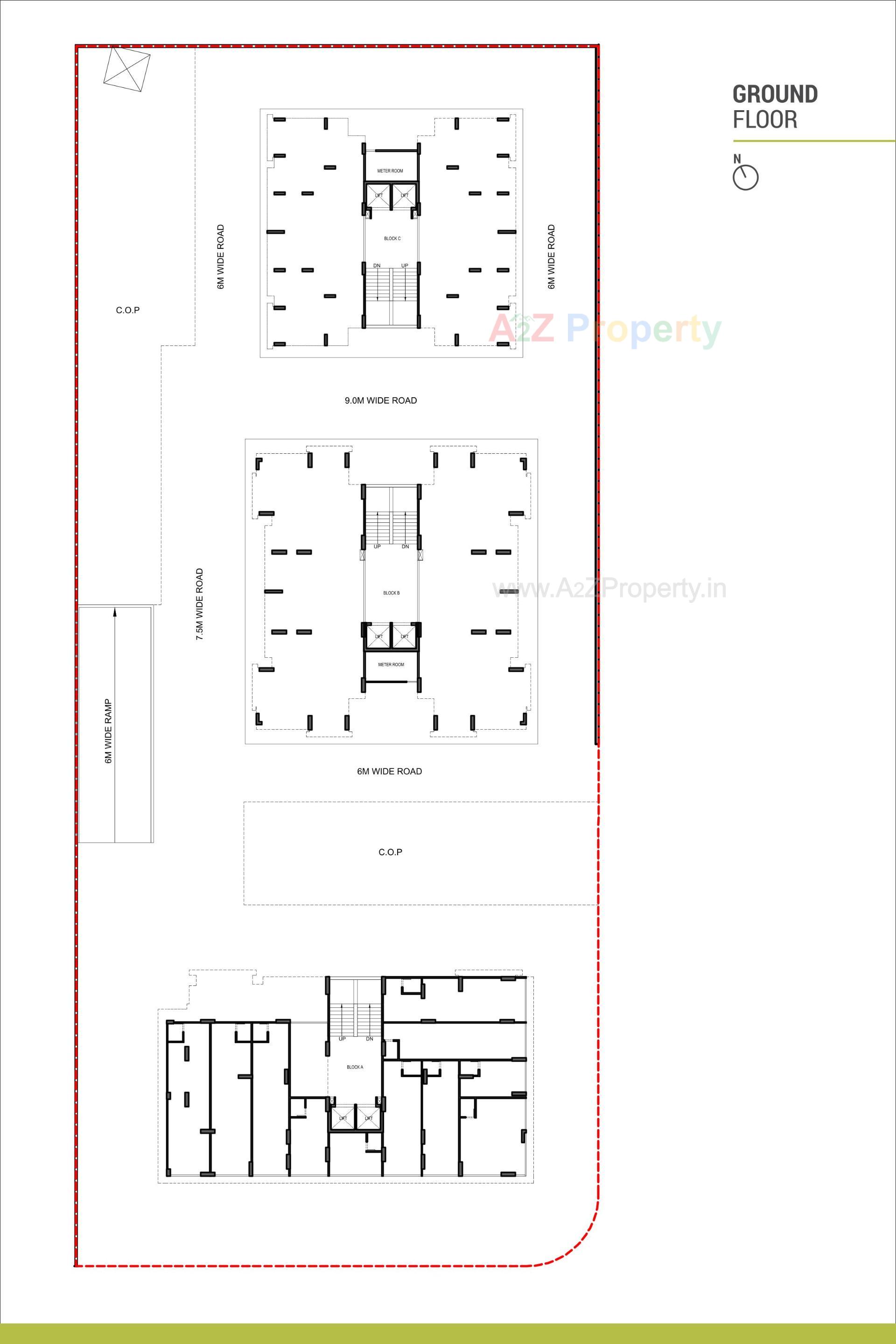 Layout of real estate project Alaya Heights located at Chharodi, Ahmedabad, Gujarat