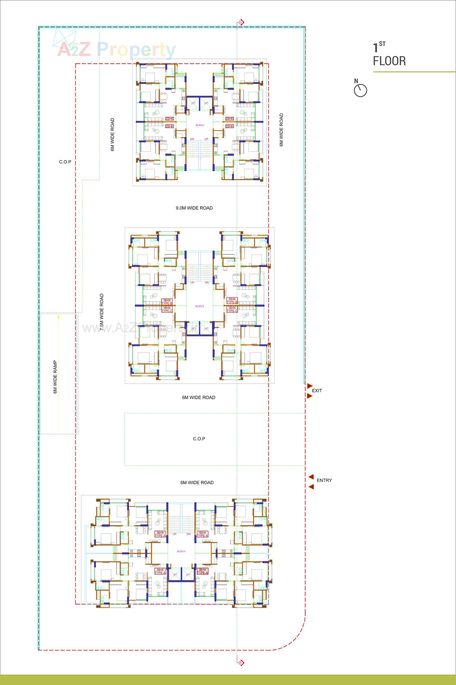 Layout of real estate project Alaya Heights located at Chharodi, Ahmedabad, Gujarat