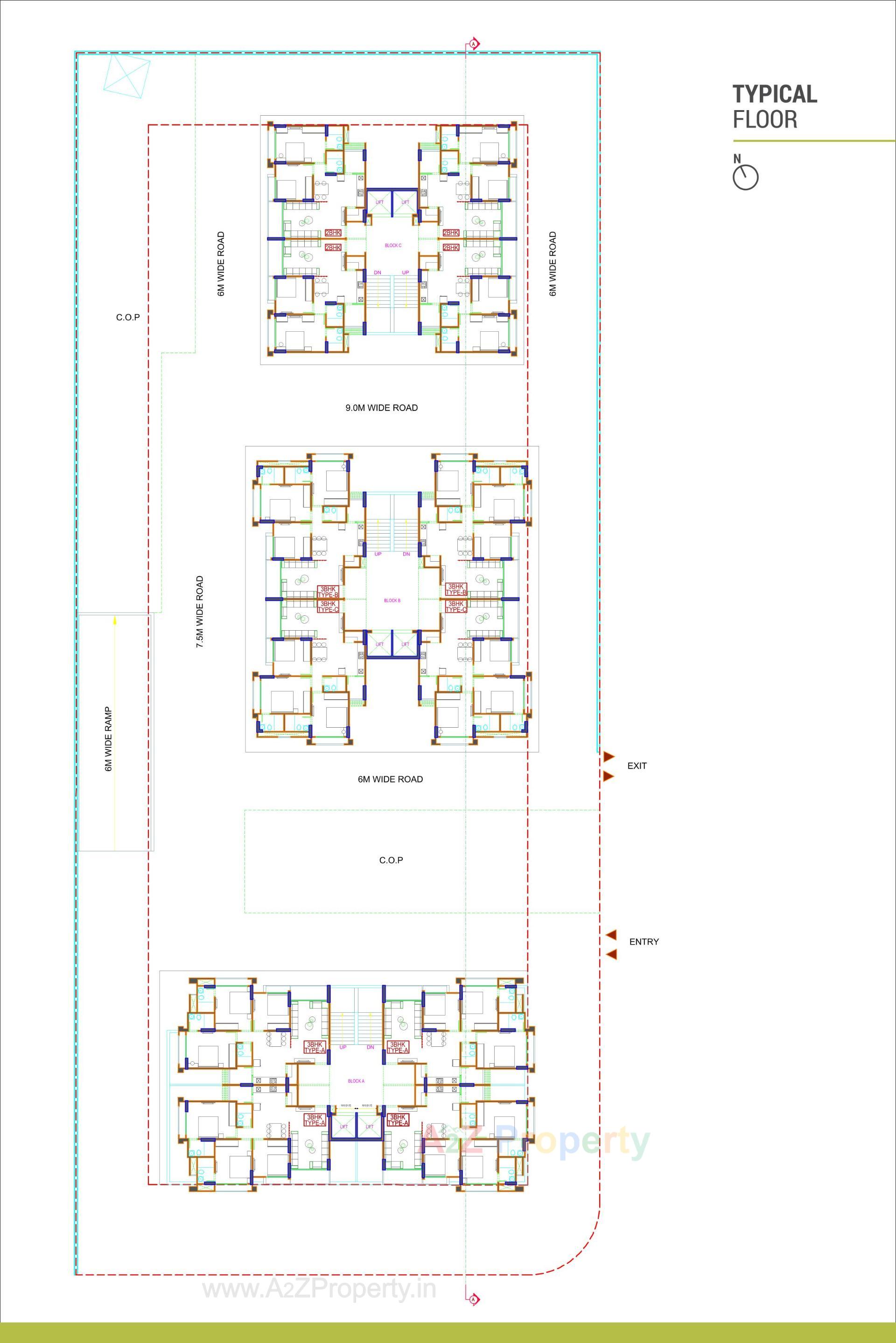 Layout of real estate project Alaya Heights located at Chharodi, Ahmedabad, Gujarat