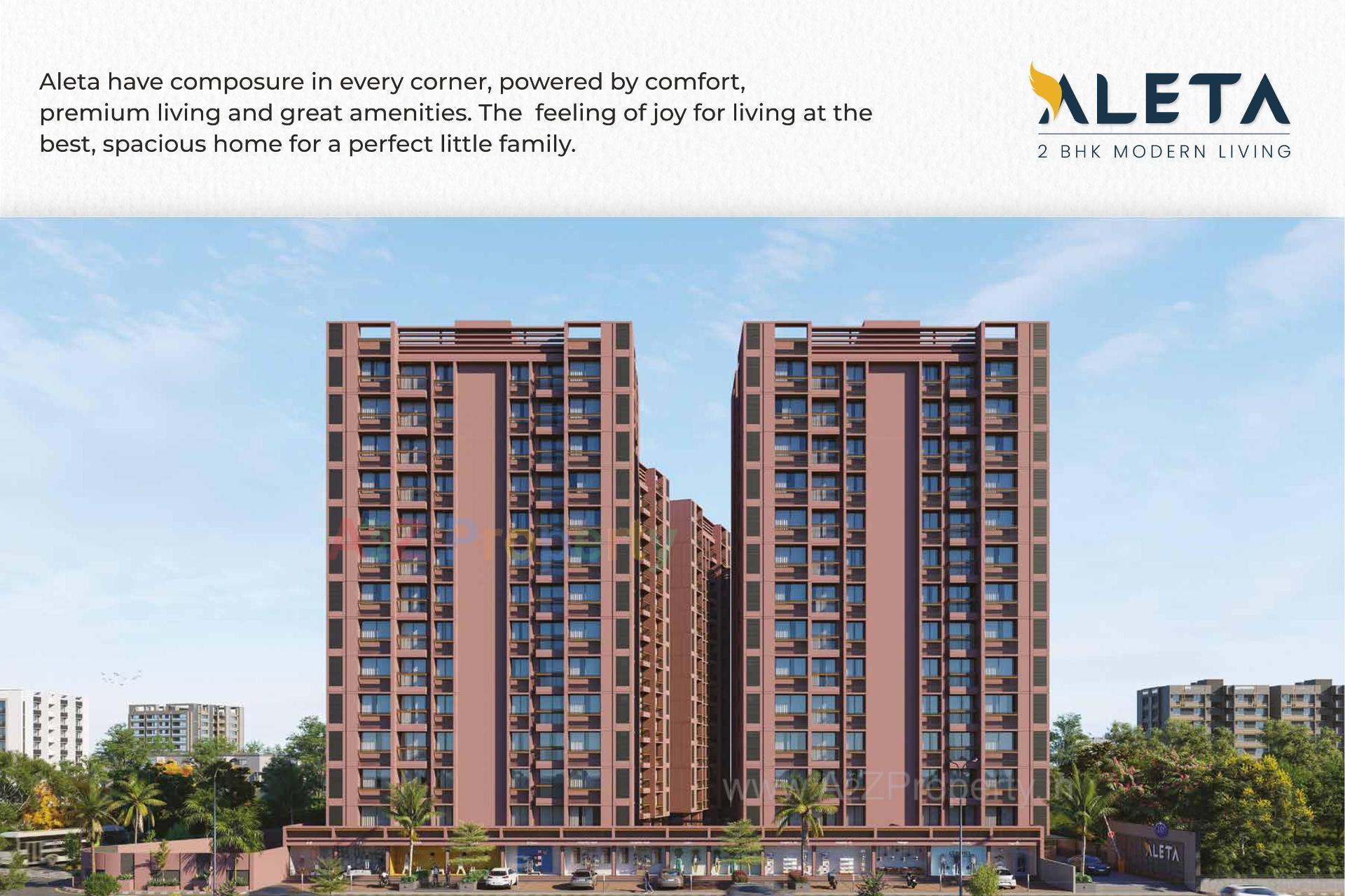 3D Elevation of real estate project Aleta located at Jagatpur, Ahmedabad, Gujarat