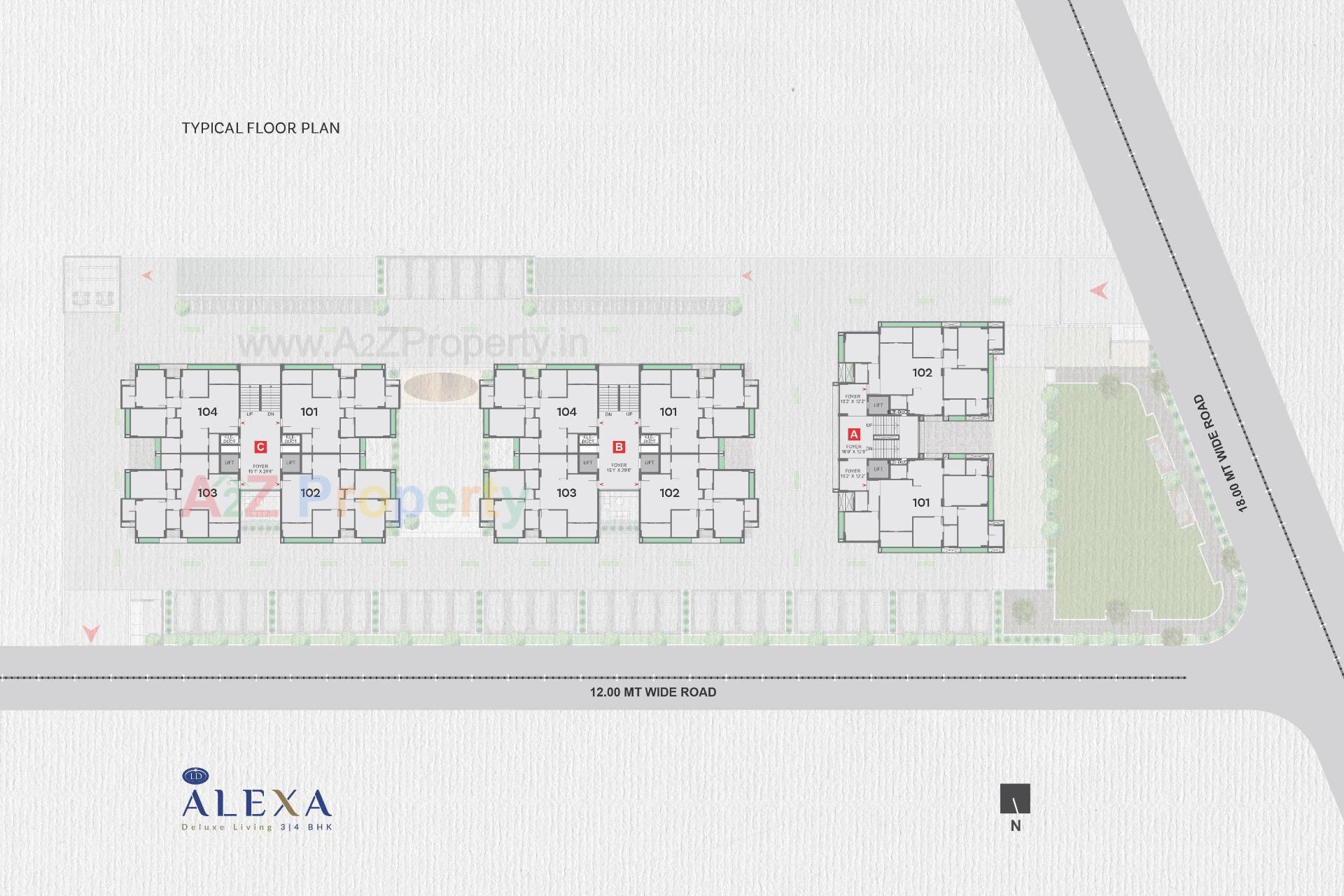 Layout of real estate project Alexa located at Jagatpur, Ahmedabad, Gujarat