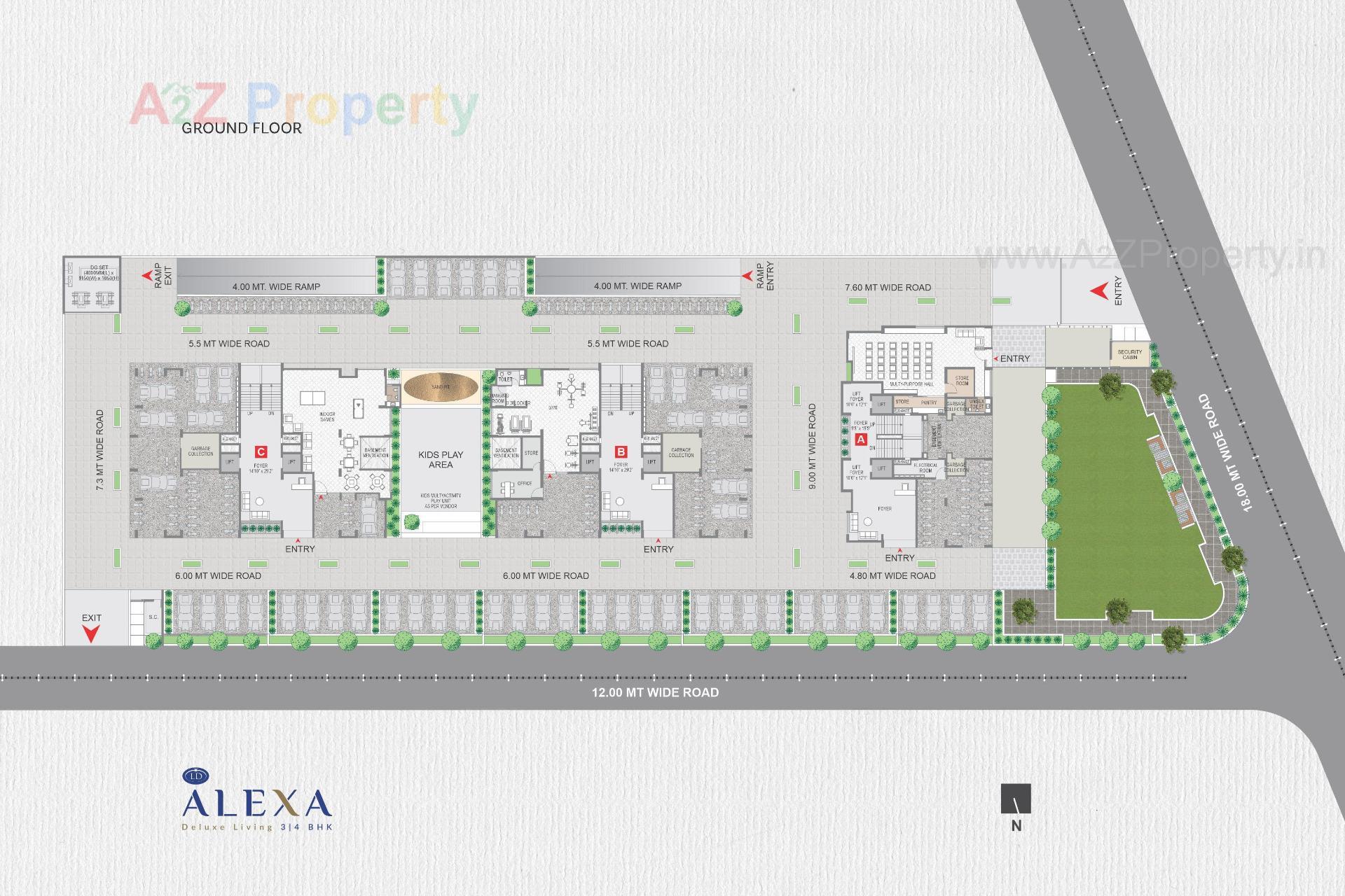 Layout of real estate project Alexa located at Jagatpur, Ahmedabad, Gujarat
