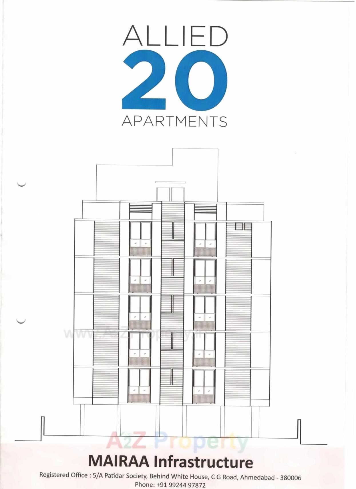 Layout of real estate project Allied 20 Appartments located at Mithipur, Ahmedabad, Gujarat