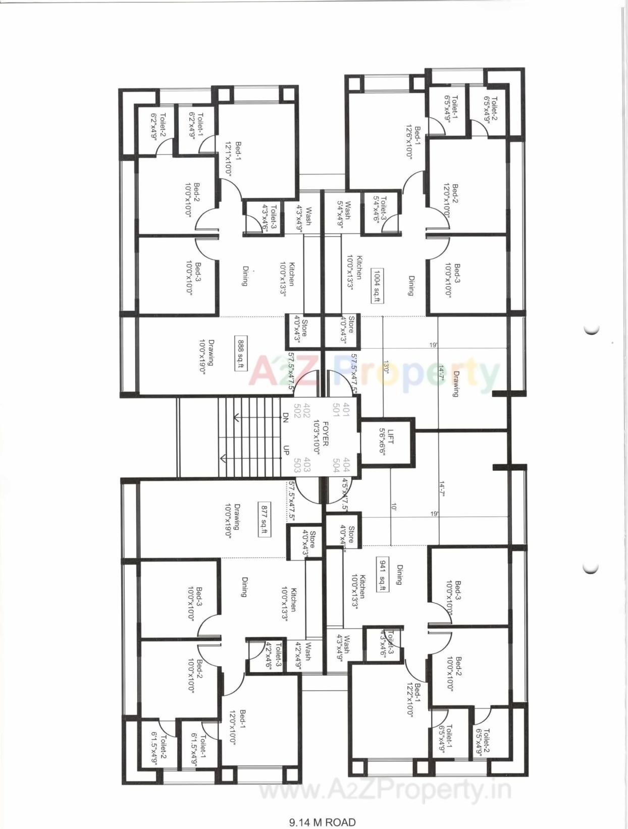 Layout of real estate project Allied 20 Appartments located at Mithipur, Ahmedabad, Gujarat