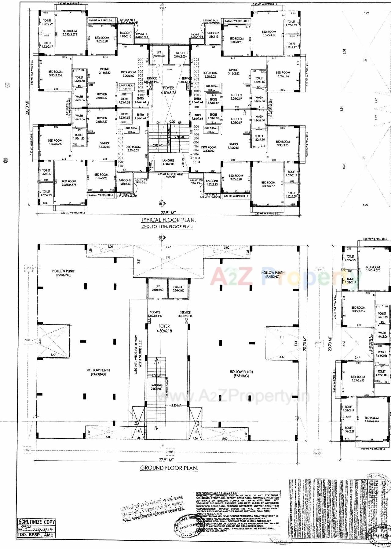 Layout of real estate project Alok Heights located at Vadaj, Ahmedabad, Gujarat