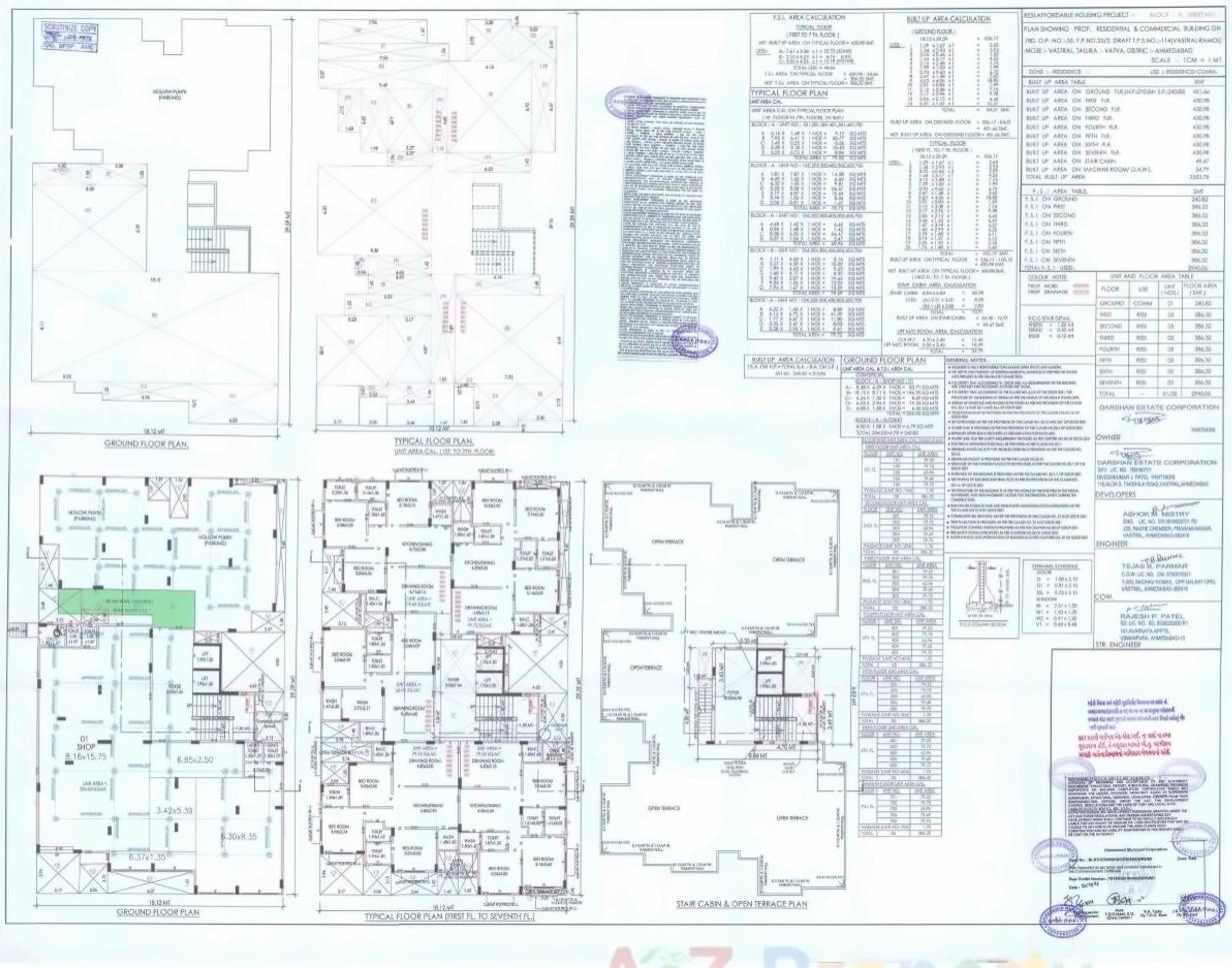 Layout of real estate project Alok Paradise located at Vastral, Ahmedabad, Gujarat