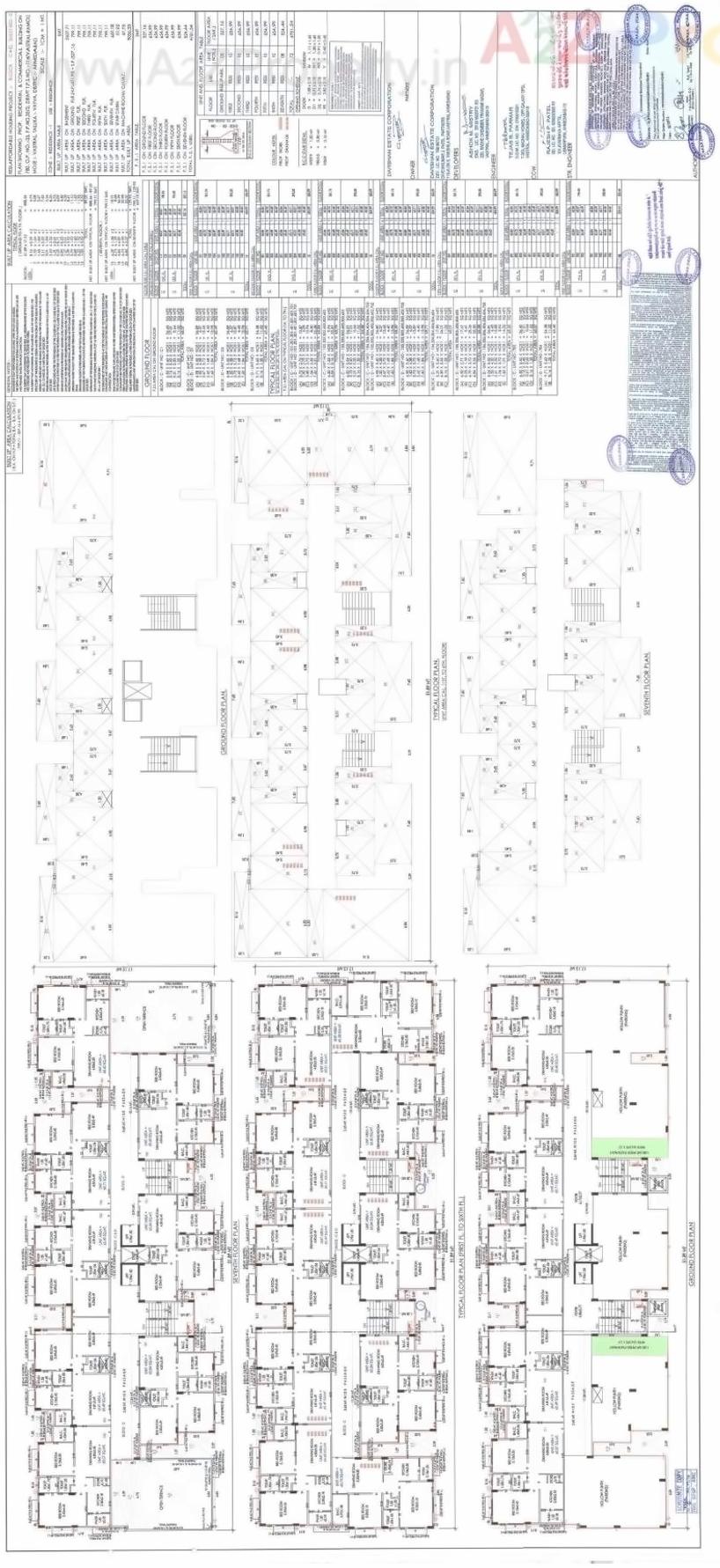 Layout of real estate project Alok Paradise located at Vastral, Ahmedabad, Gujarat