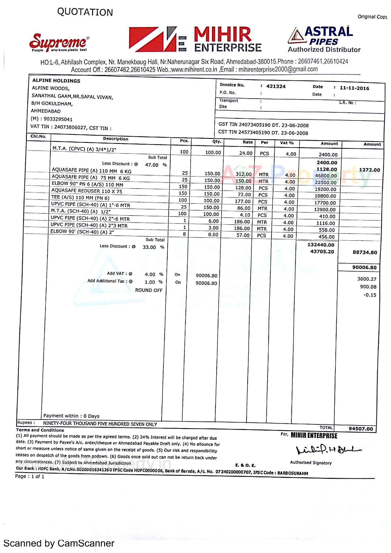  of real estate project Alpine Woods located at Sanathal, Ahmedabad, Gujarat