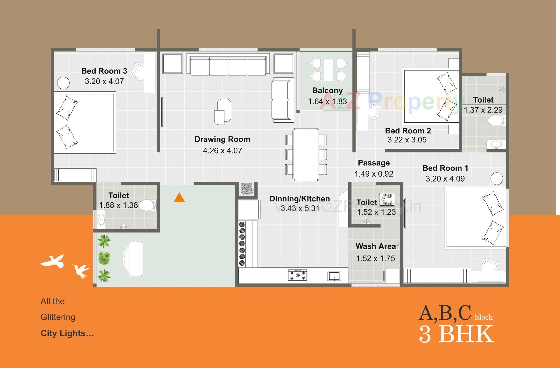 Layout of real estate project Altezza Pros located at Kathwada, Ahmedabad, Gujarat