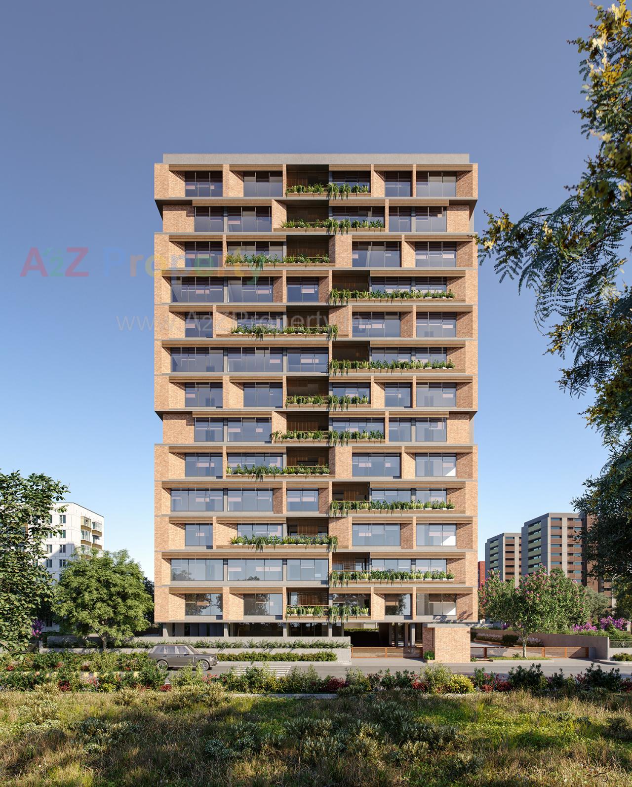 3D Elevation of real estate project Altius Vibe located at Ambli, Ahmedabad, Gujarat