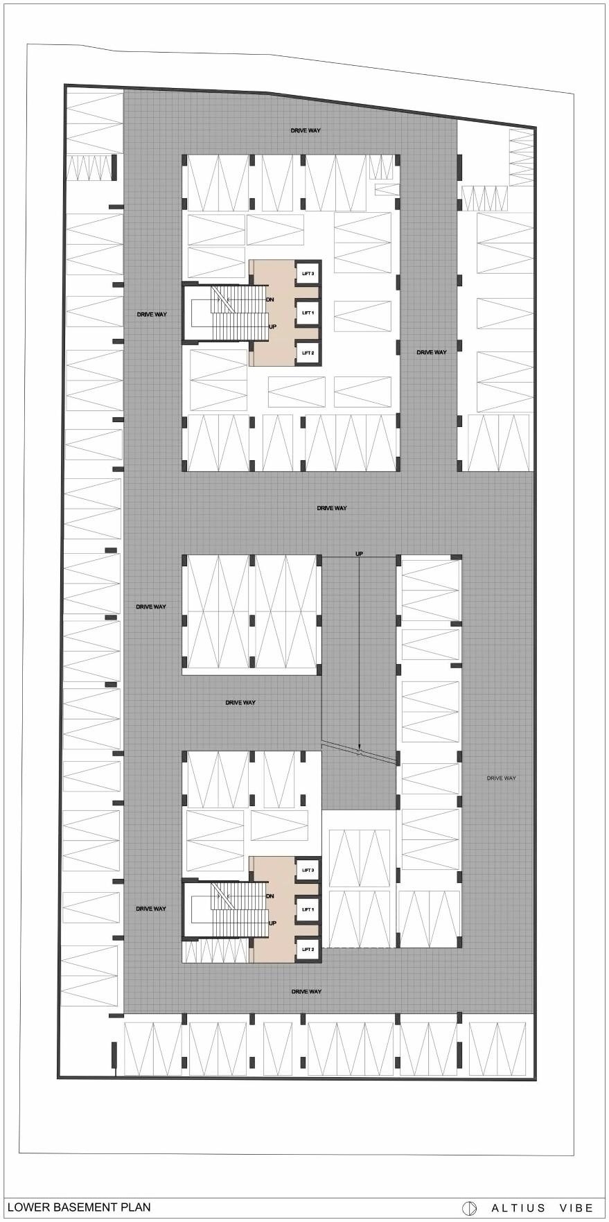 Layout of real estate project Altius Vibe located at Ambli, Ahmedabad, Gujarat
