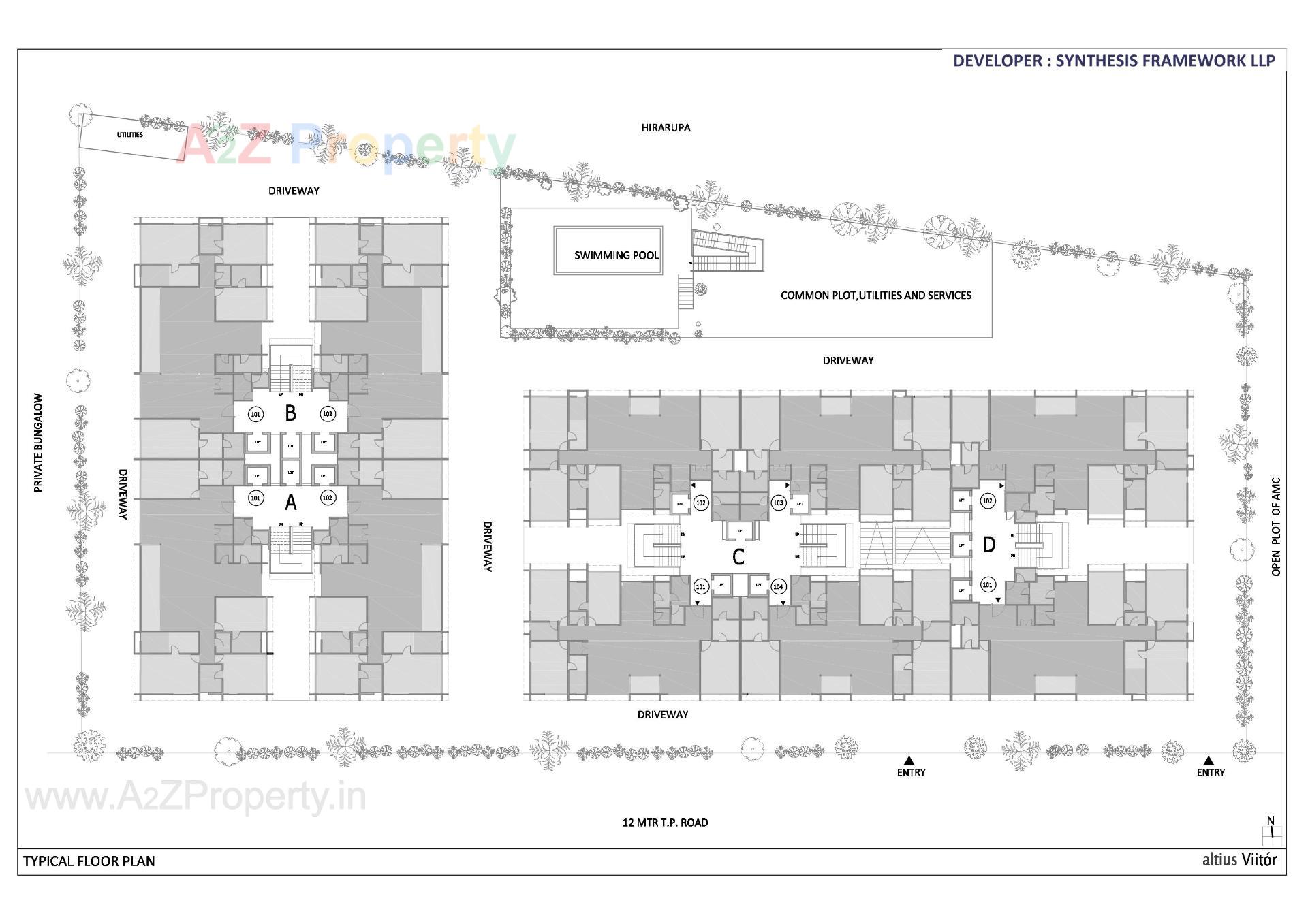 Layout of real estate project Altius Viitor located at Ahmedabad, Ahmedabad, Gujarat
